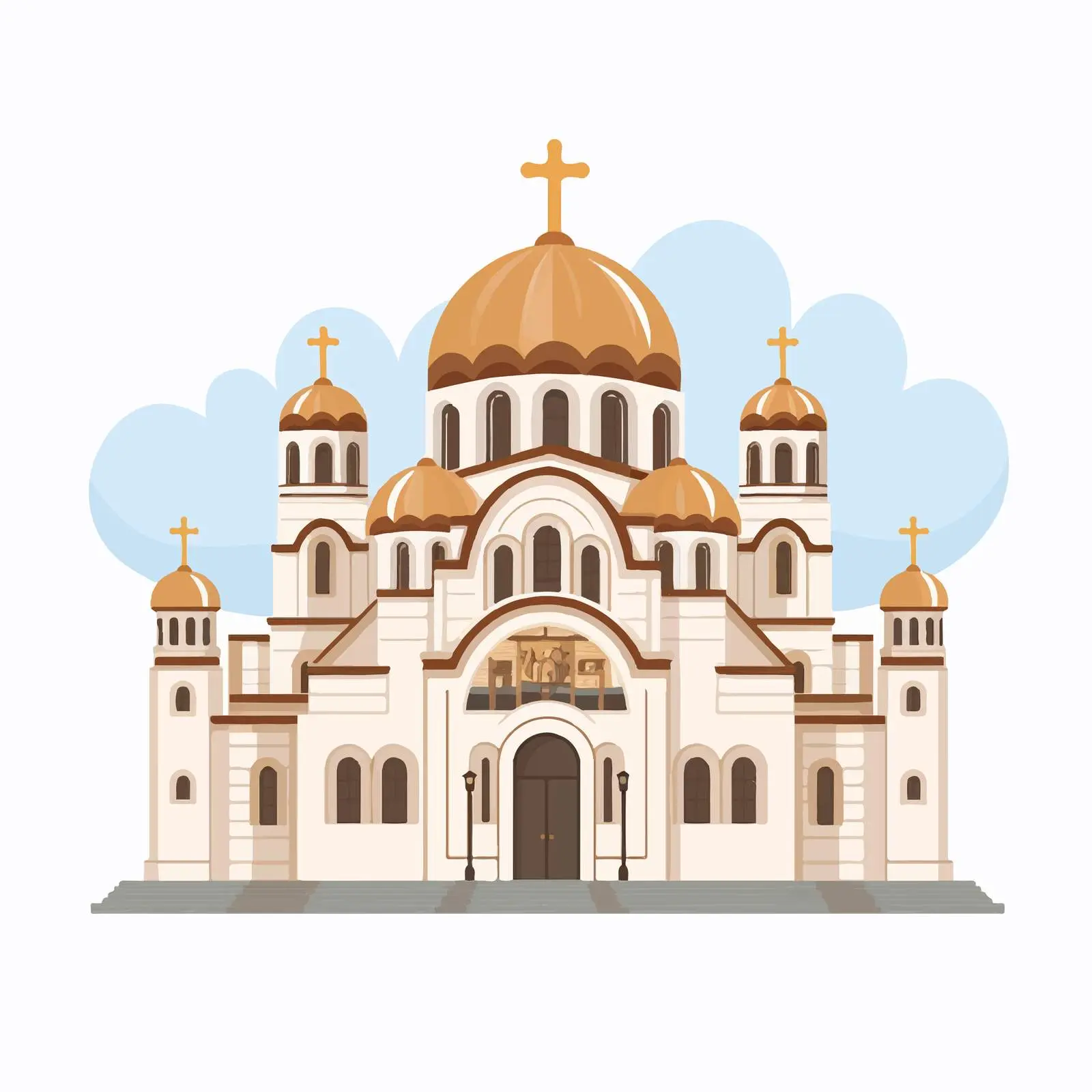 Saint Sava Byzantine Style Cartoon Vector Art – free ecclesiastical art image from Dotvec