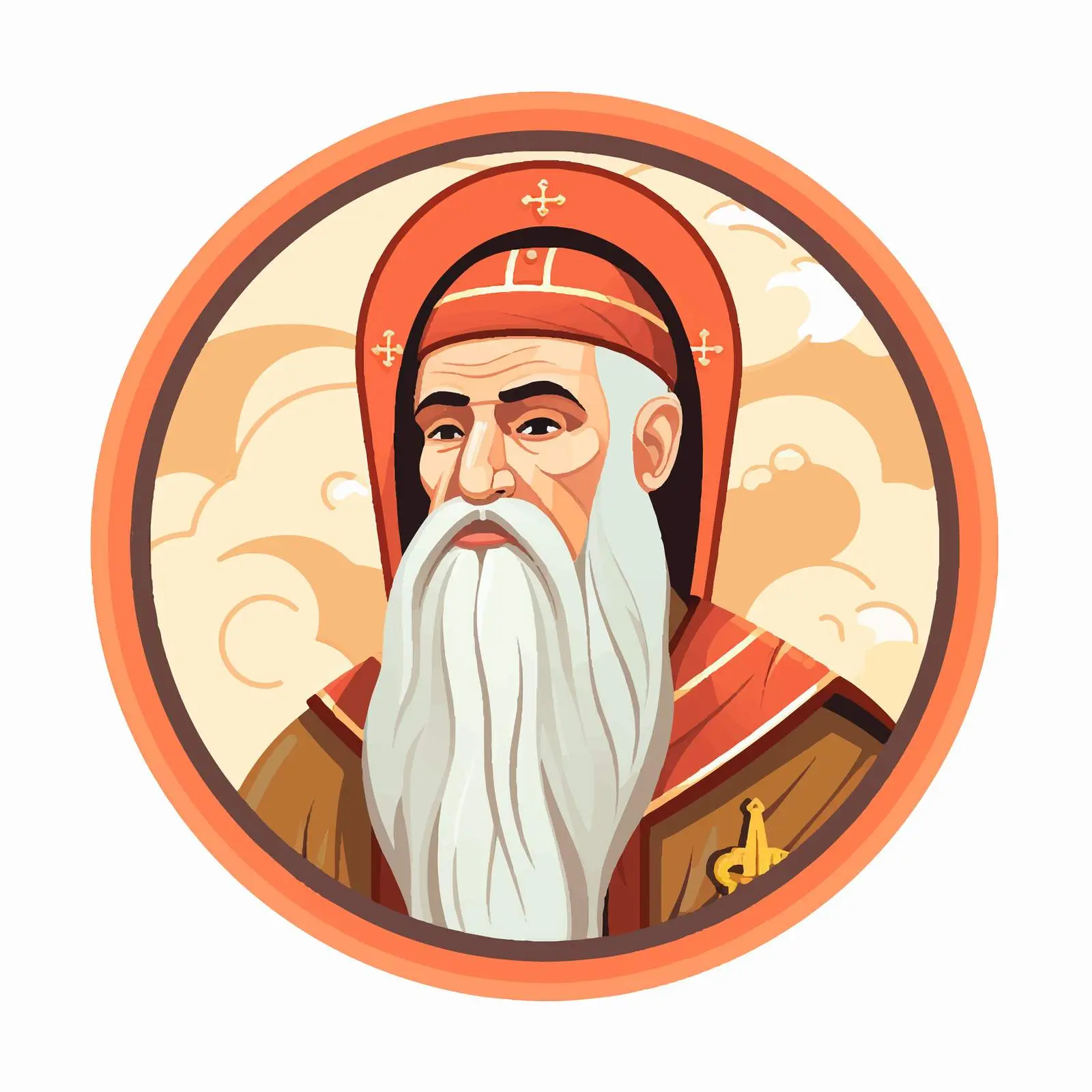 Saint Simeon Popovic Dajbabe Illustration — free download from Dotvec