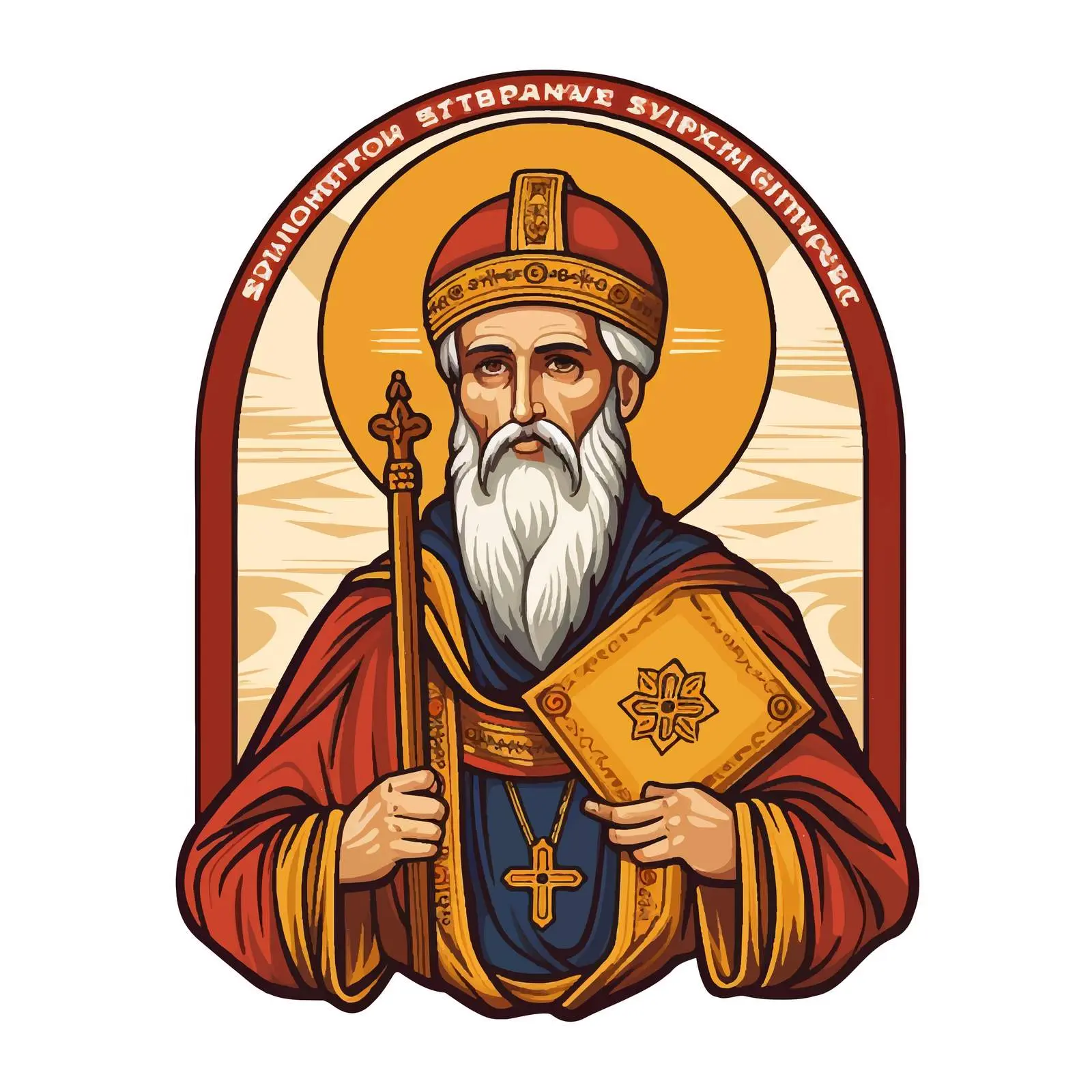 Saint Simeon Popovic Illustration - Montenegro – free thematic art image from Dotvec