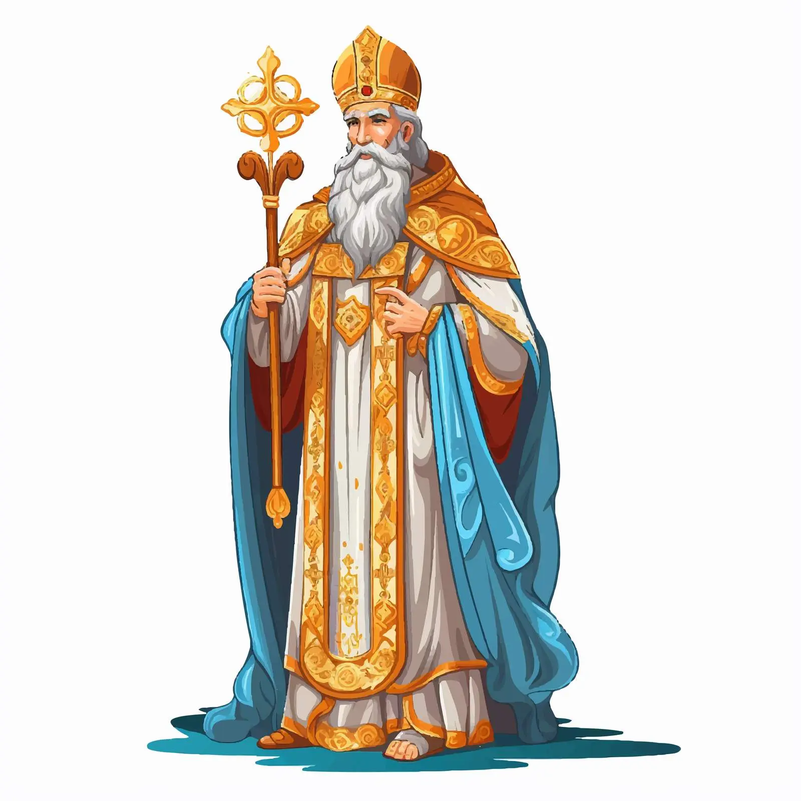 Saint Spyridon Byzantine Style Illustration — free download from Dotvec
