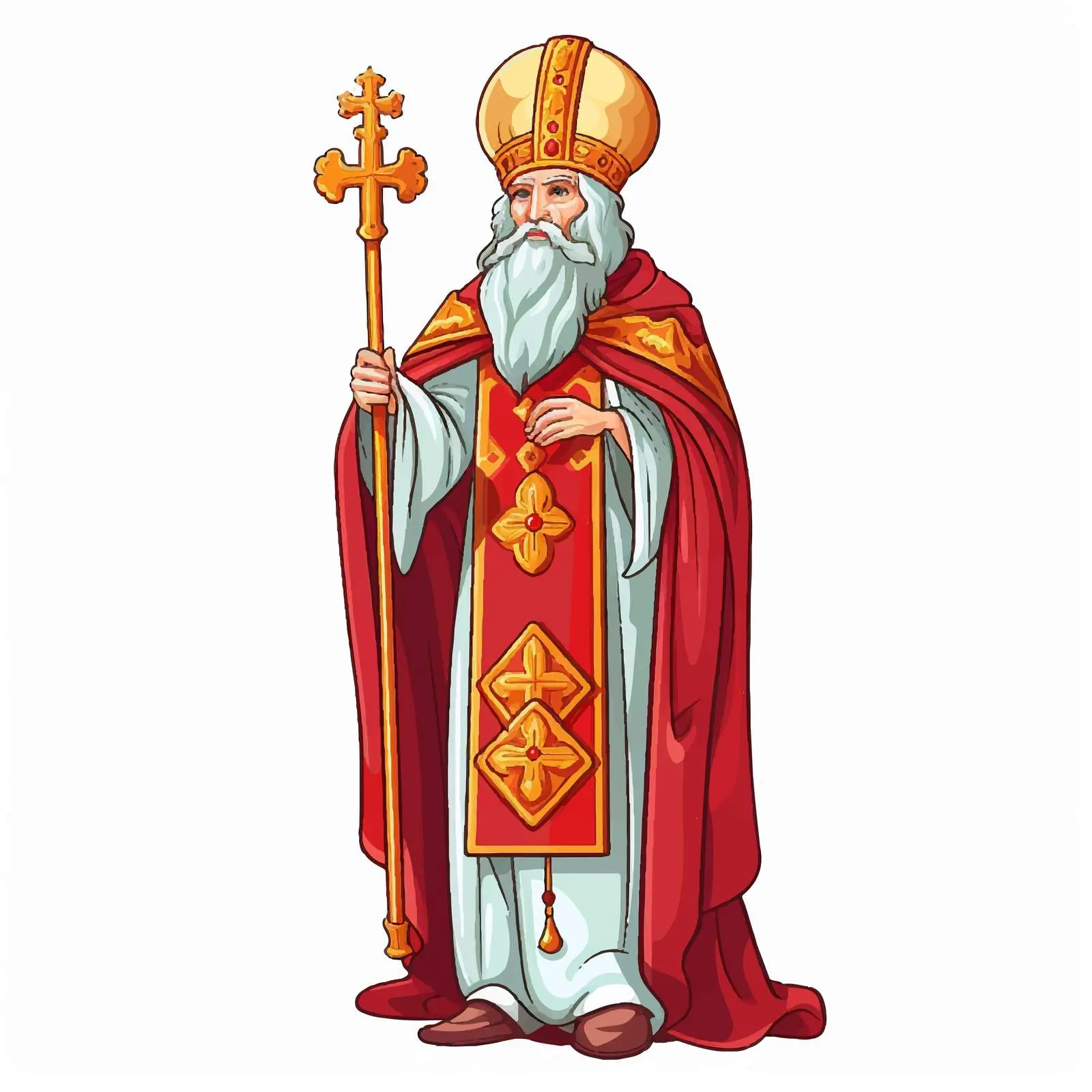 Saint Spyridon Bishop of Trimythous in Byzantine Style — free download from Dotvec