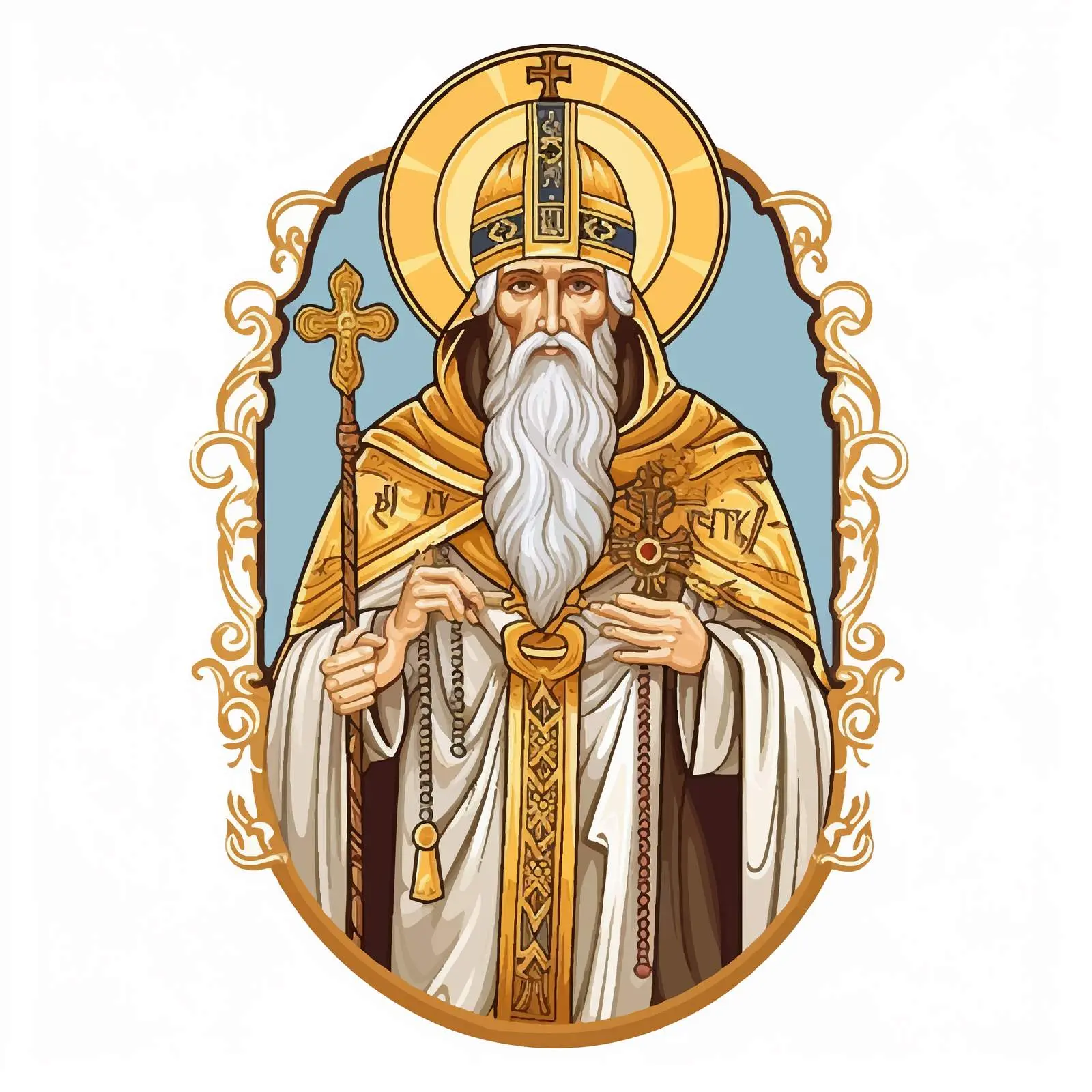 Saint Spyridon Byzantine Style Illustration – free saint spyridon image from Dotvec