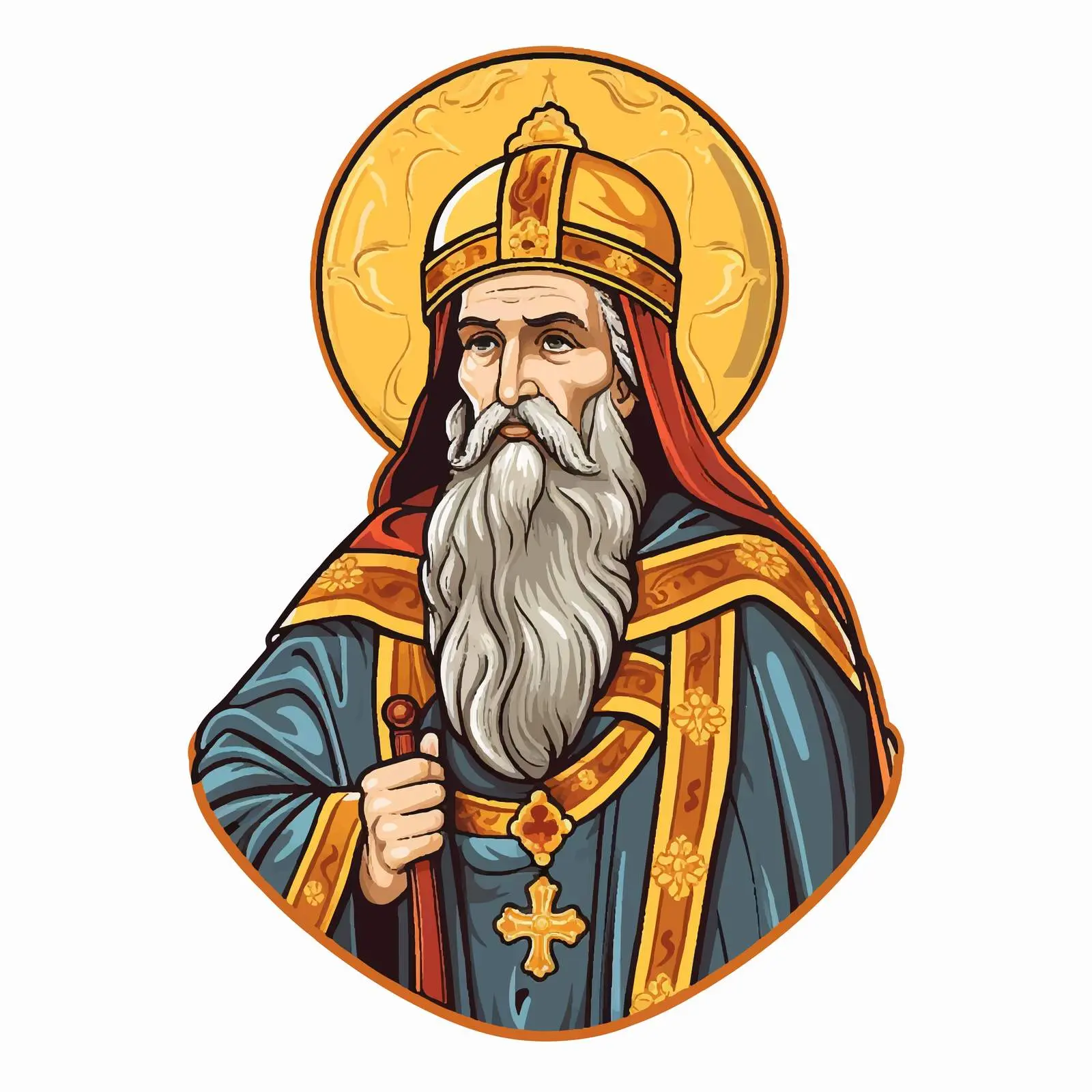 Saint Spyridon Byzantine Style Illustration – free saint spyridon image from Dotvec