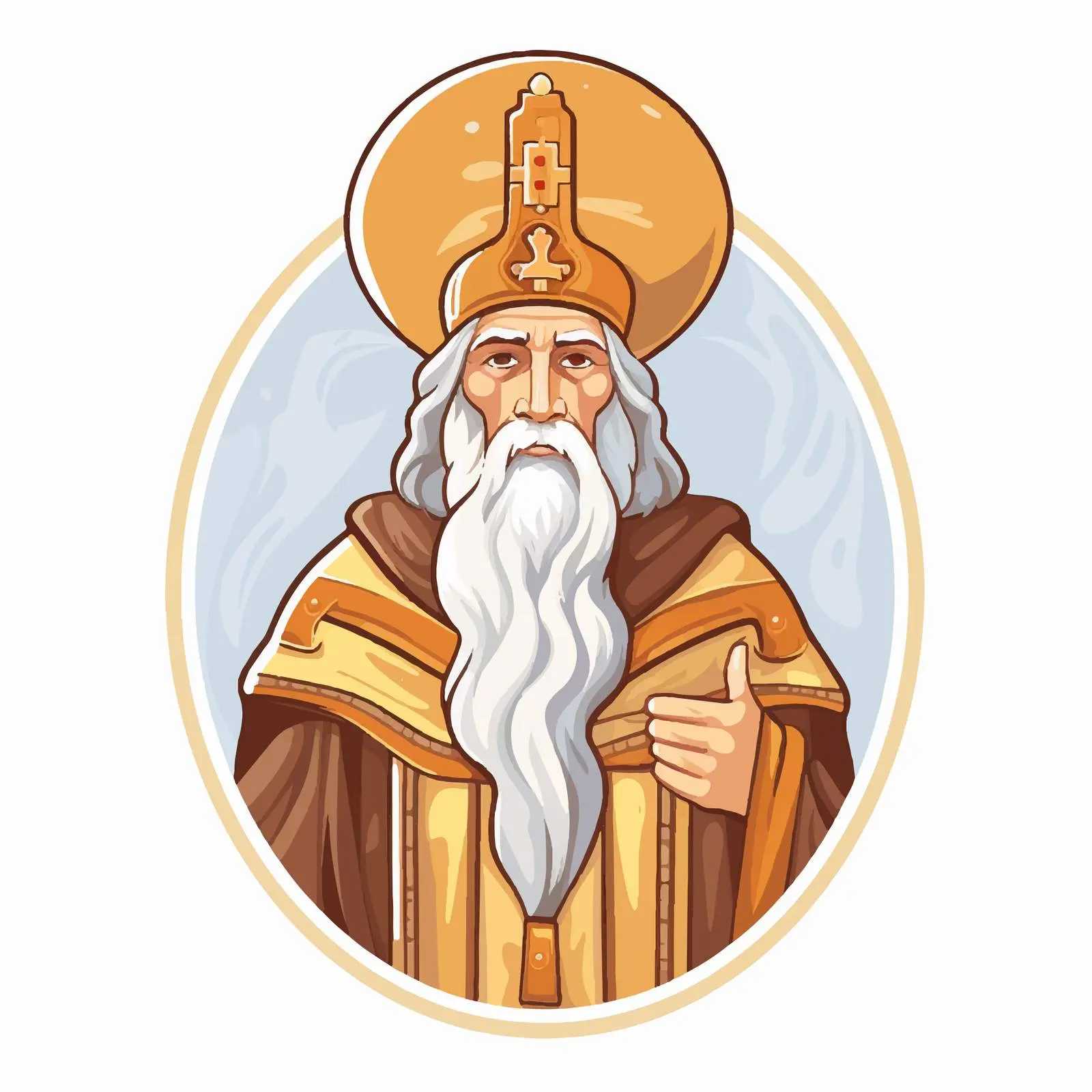 Saint Spyridon Byzantine Style Illustration — free download from Dotvec