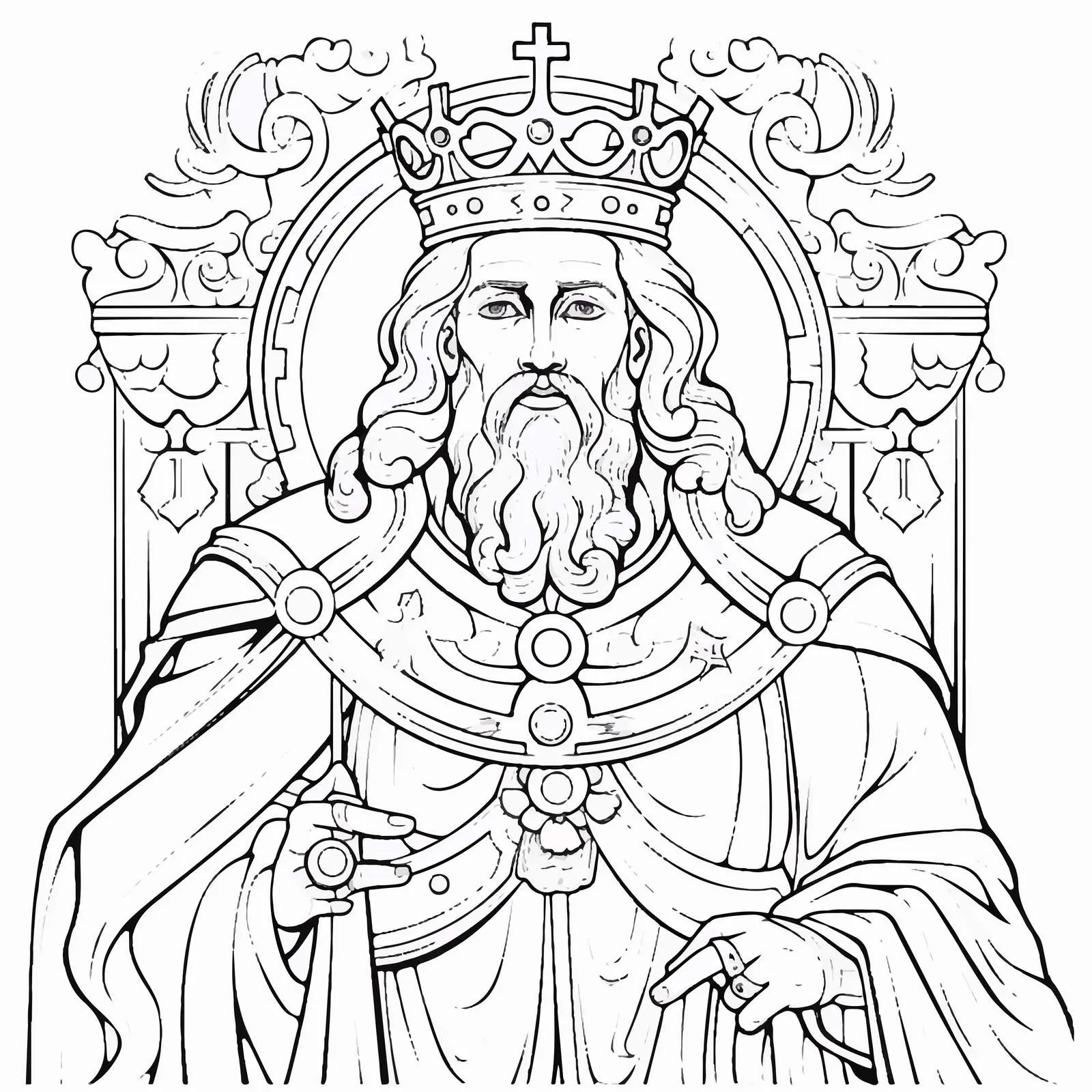 James the Just Coloring Page - Byzantine Art – free spiritual growth image from Dotvec