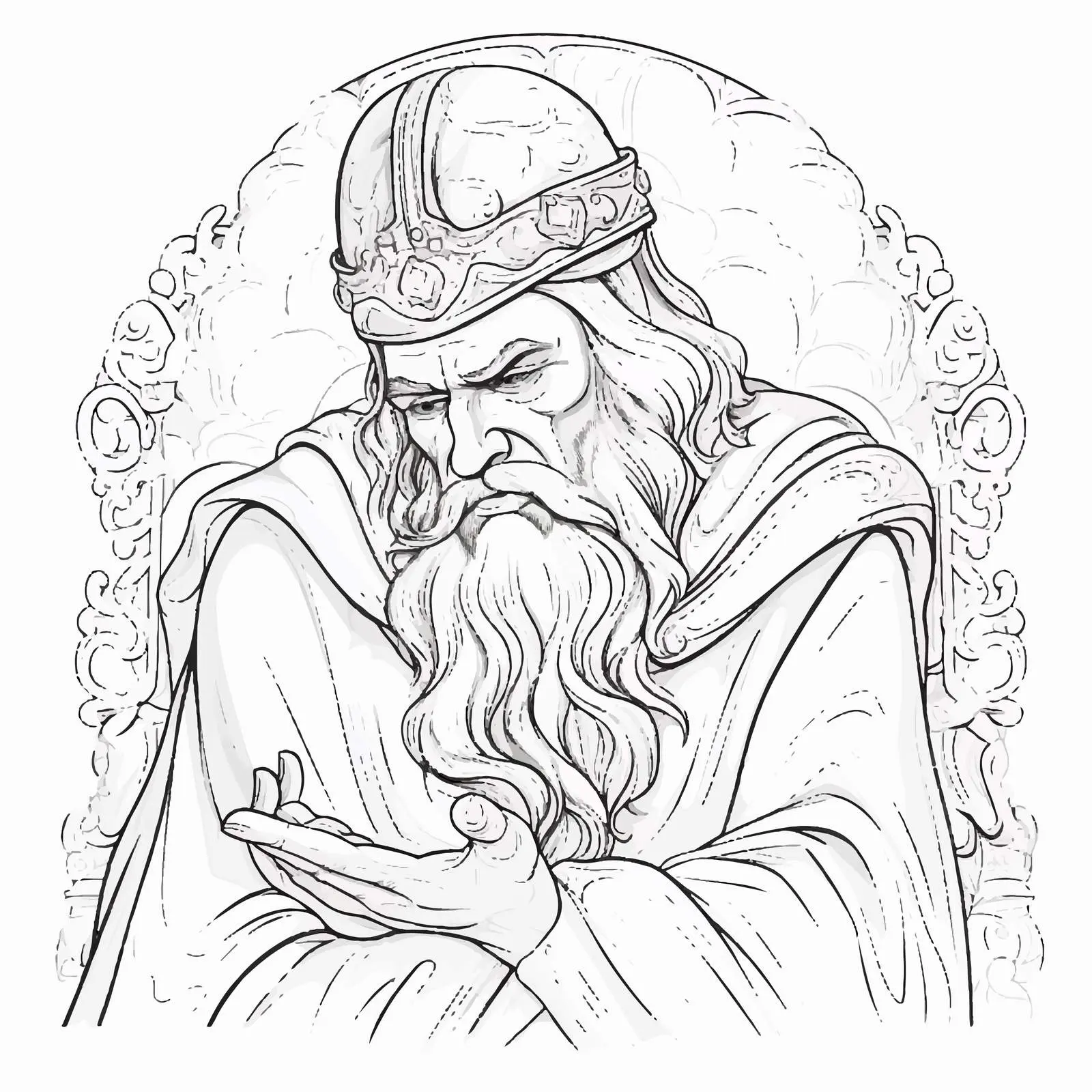 Jeremiah Weeping Prophet Coloring Page — free download from Dotvec