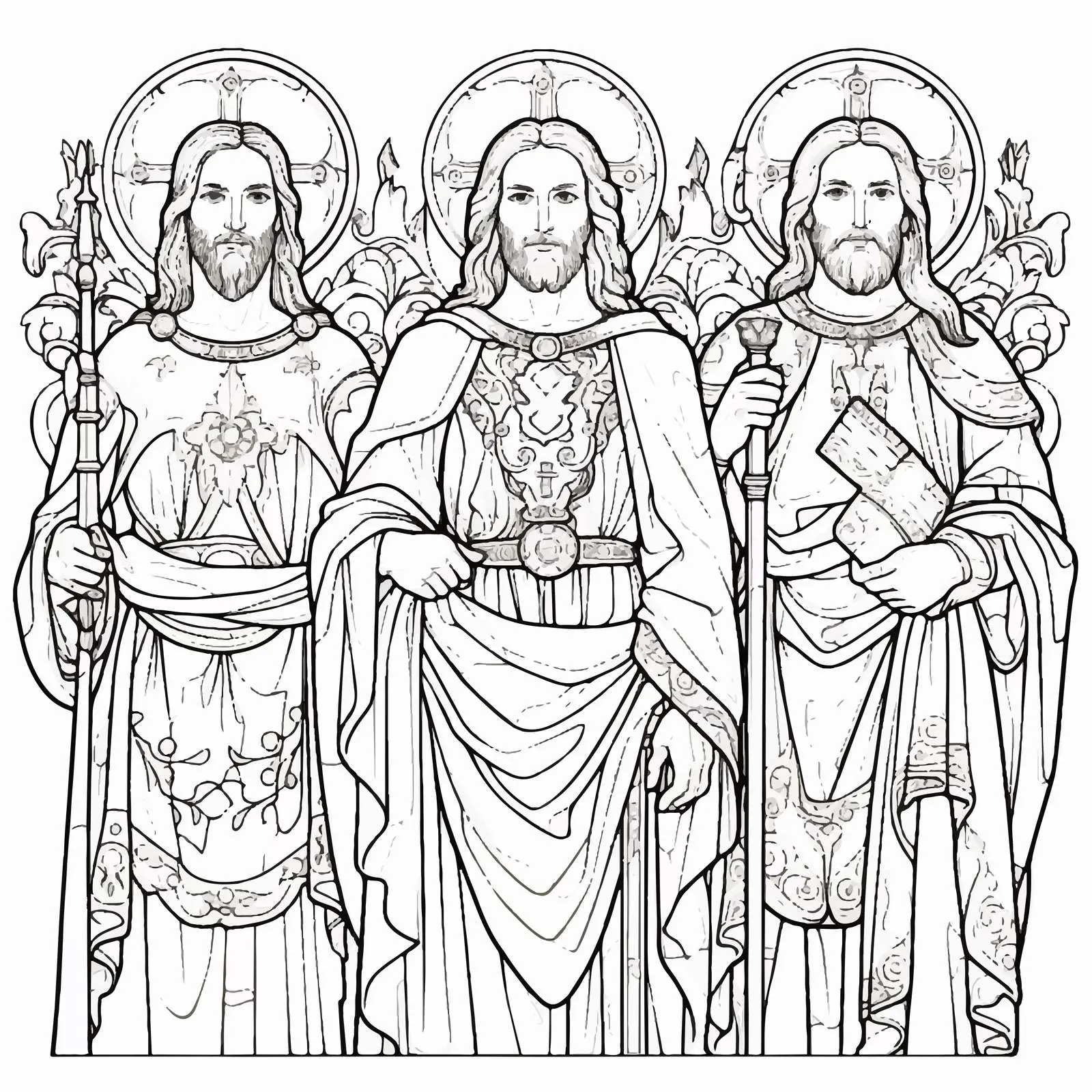 Saints John the Baptist, Jelia and Jesus Christ Vector — free download from Dotvec