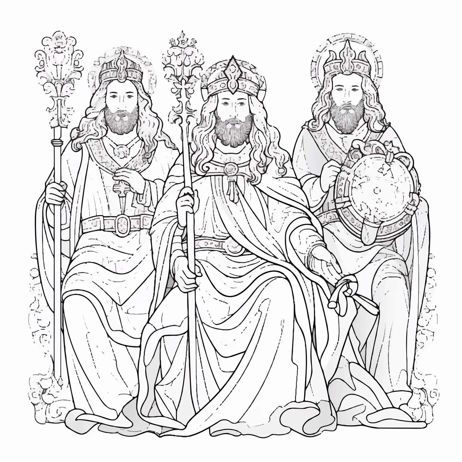 Saints John the Baptist and Jesus Christ Vector Art — free download from Dotvec