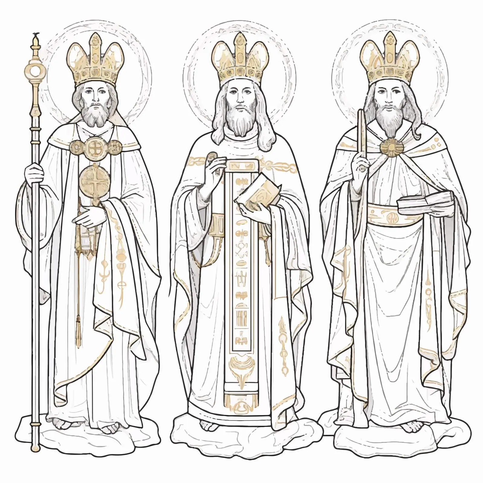 Saint Parascheva and Saint Constantine Vectors — free download from Dotvec