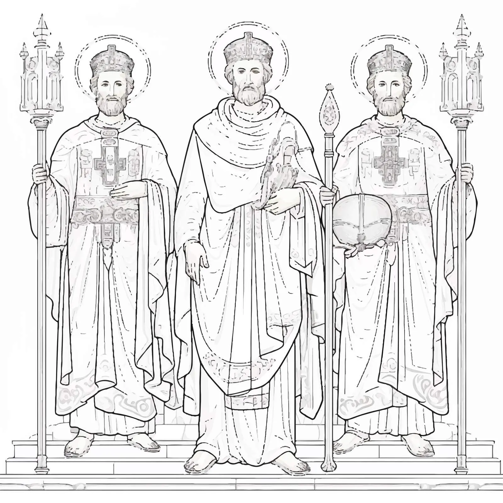 Saints Procopius Alexander Nevsky Demetrius Vector Art — free download from Dotvec