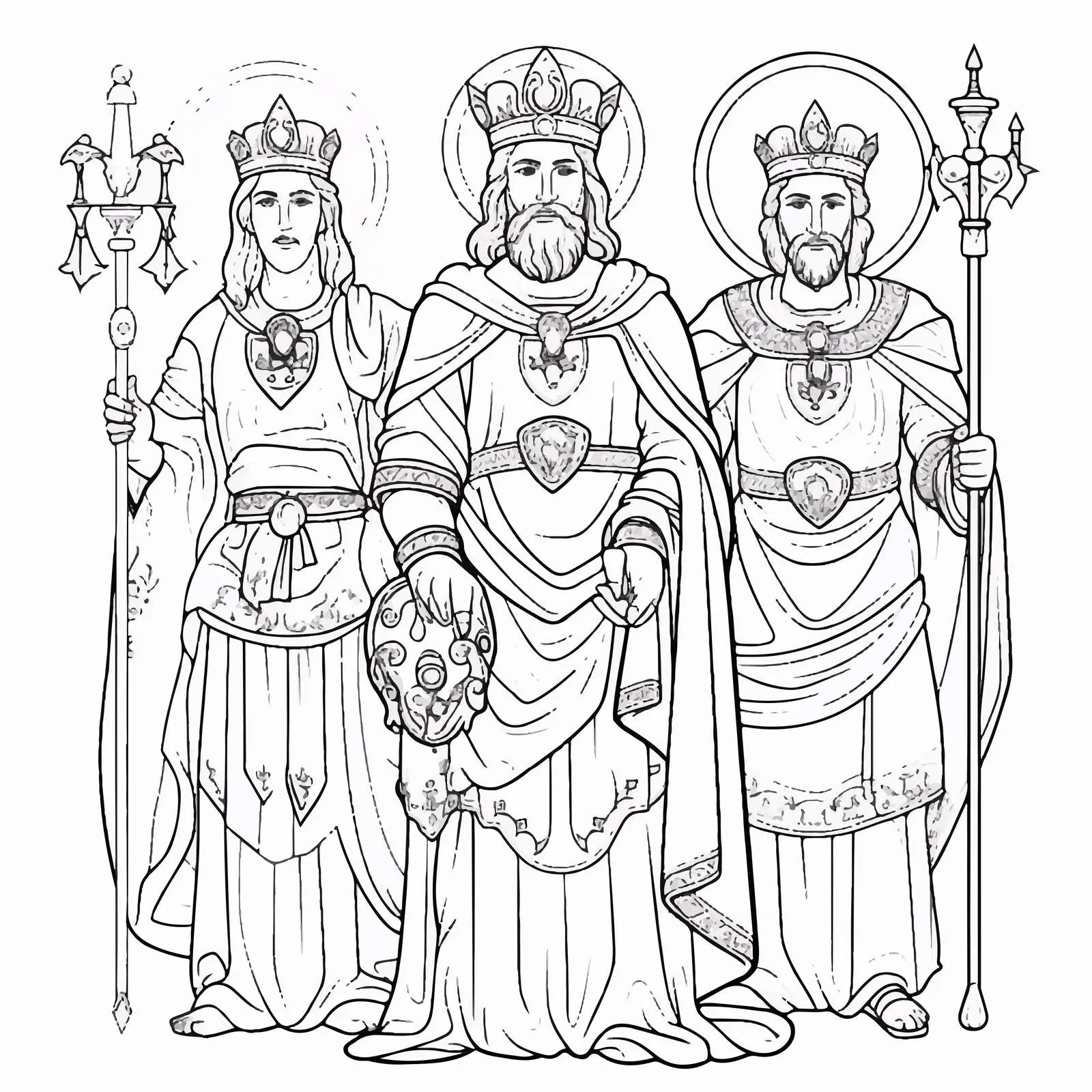 Saints Procopius Alexander Nevsky Demetrius Vector Art — free download from Dotvec