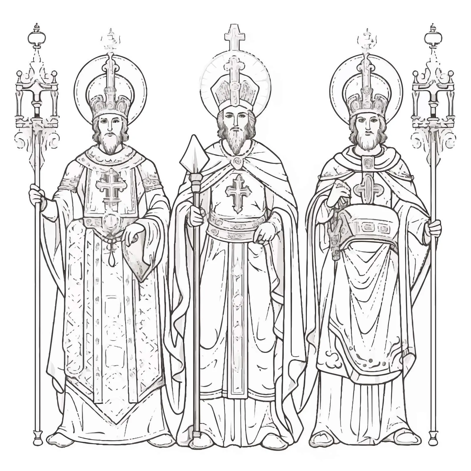 Saint Procopius, Alexander Nevsky, Demetrius Vector Art — free download from Dotvec