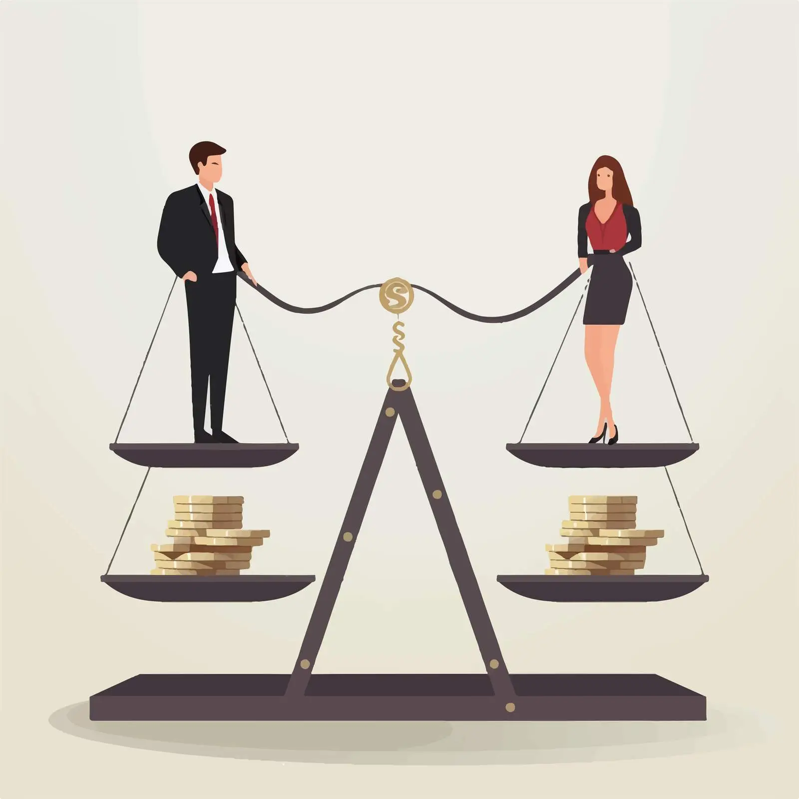 Income Inequality and Salary Gap Concept Vector — free download from Dotvec