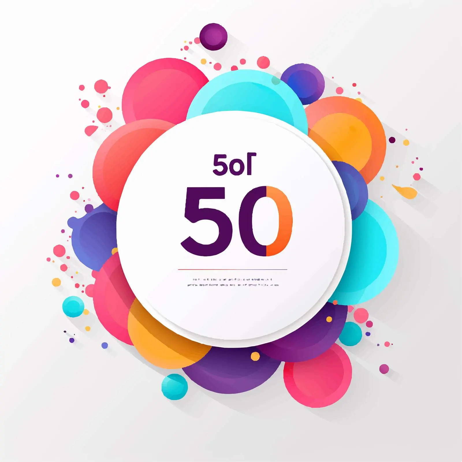 50% Discount Sale Banner with Colorful Background — free download from Dotvec