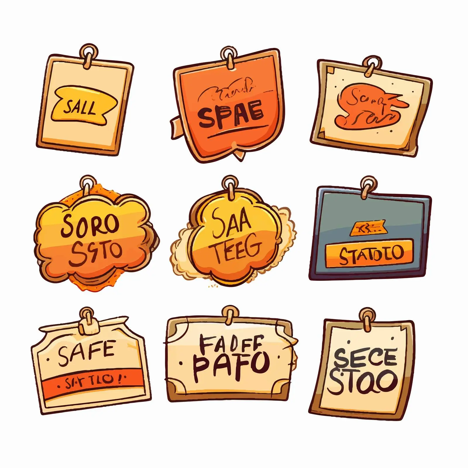 Cartoon Sale Labels with Best Price Illustration — free download from Dotvec