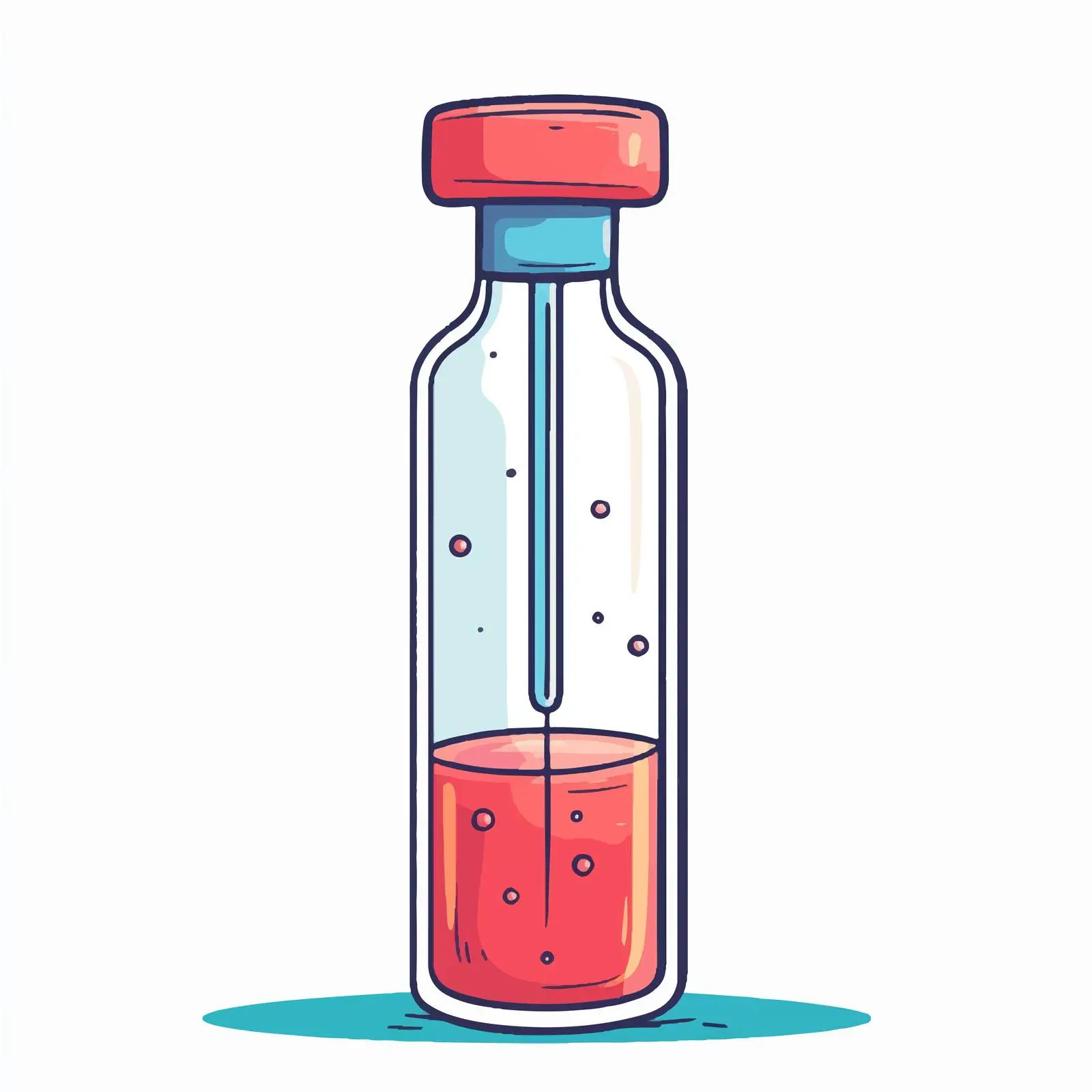 Hand-Drawn Saline Injection Cartoon Vector Illustration — free download from Dotvec