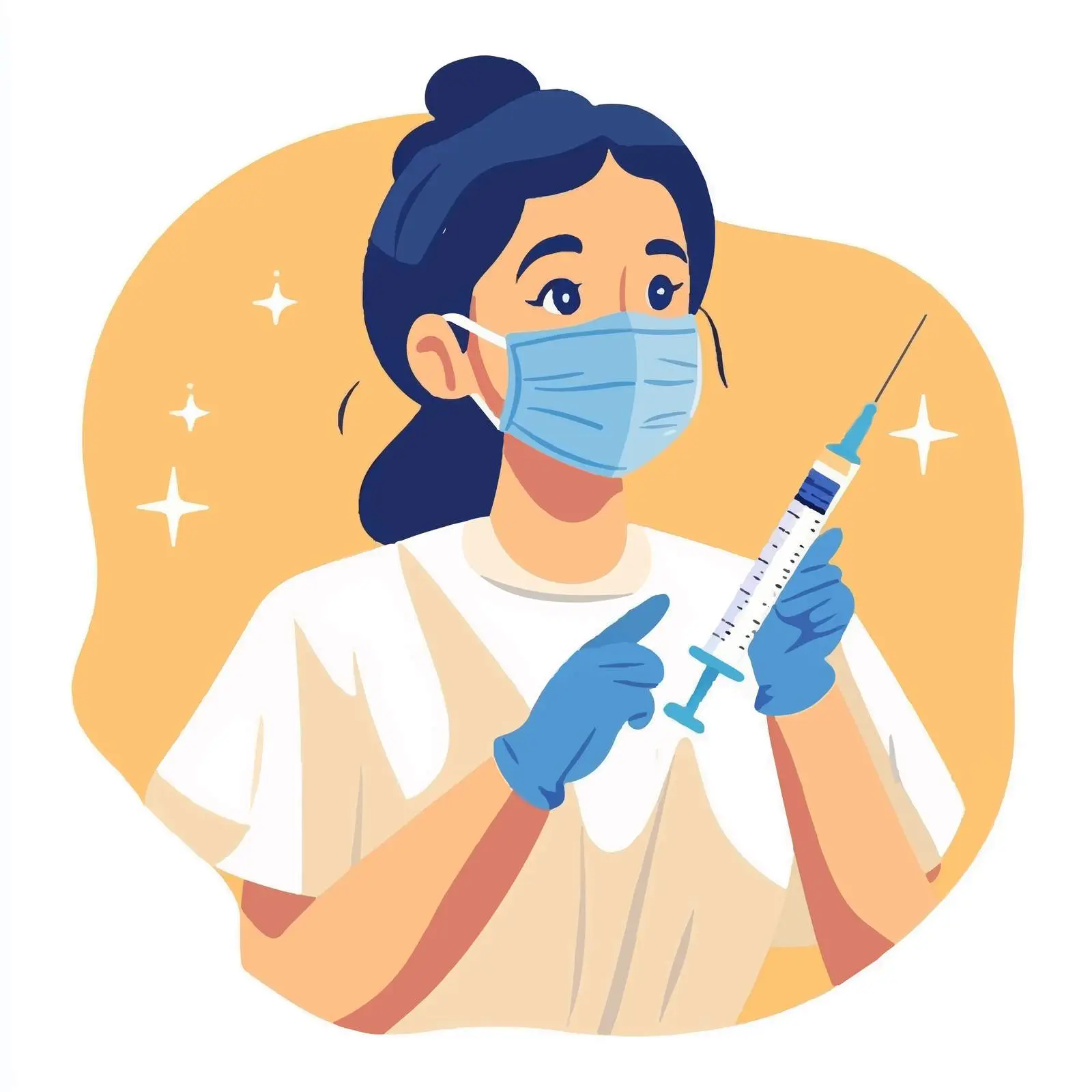 Hand-Drawn Saline Injection Cartoon Vector Illustration — free download from Dotvec