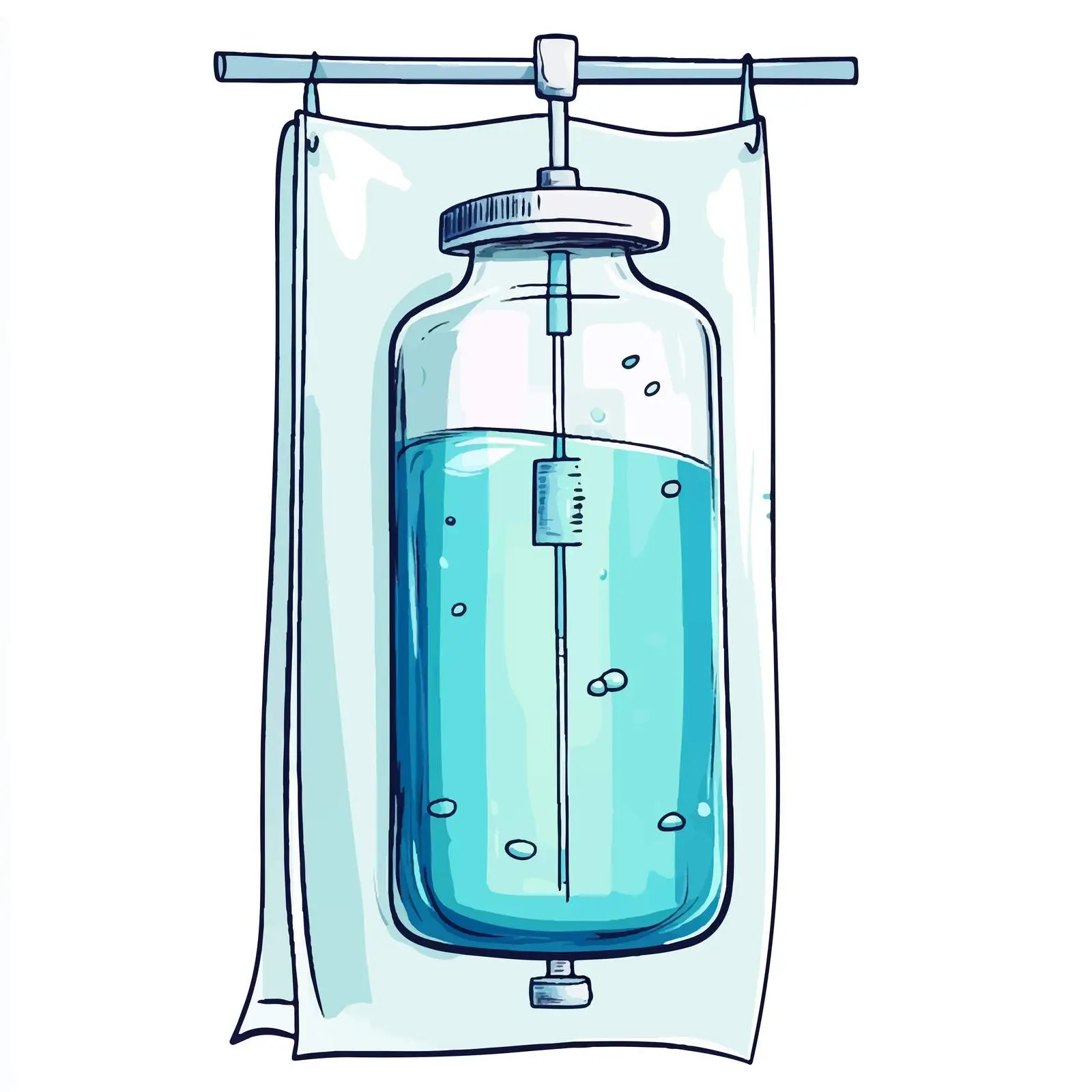 Saline Injection Cartoon Vector Illustration — free download from Dotvec