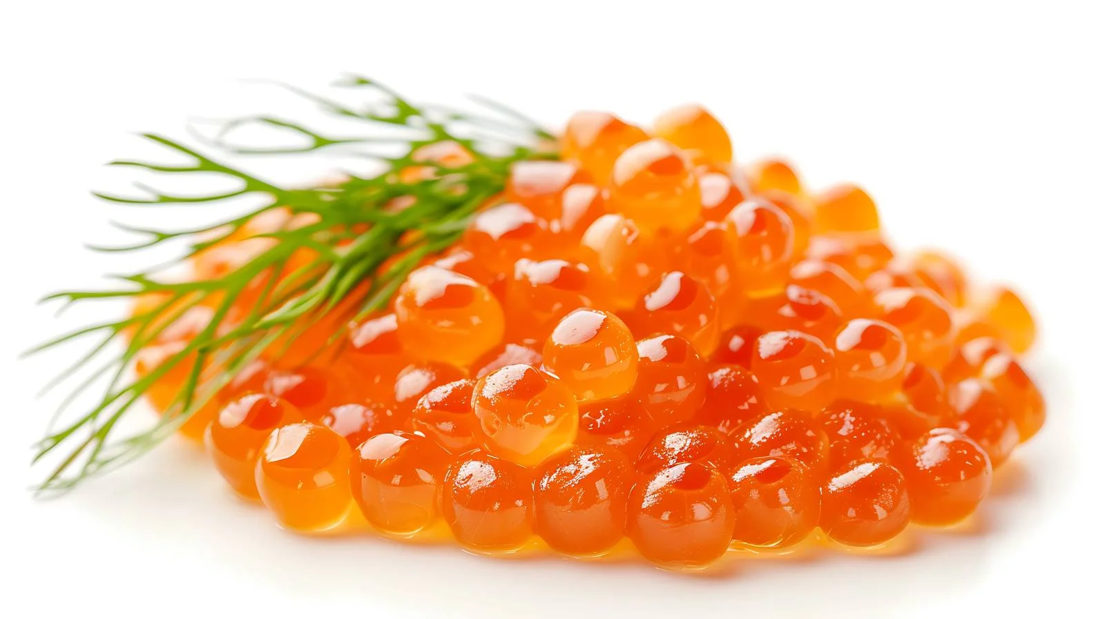 Exquisite Salmon Caviar on White Background — free download from Dotvec