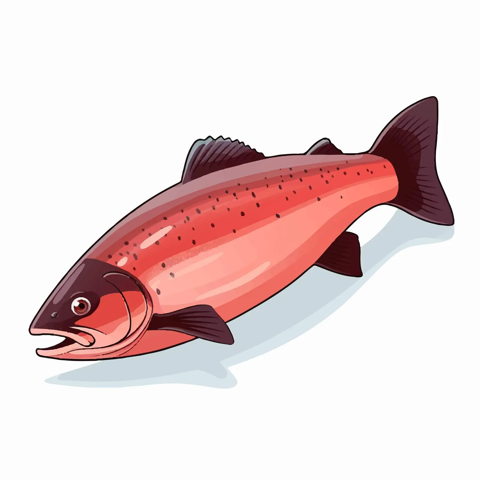 Salmon Fish Line Art Vector Illustration — free download from Dotvec
