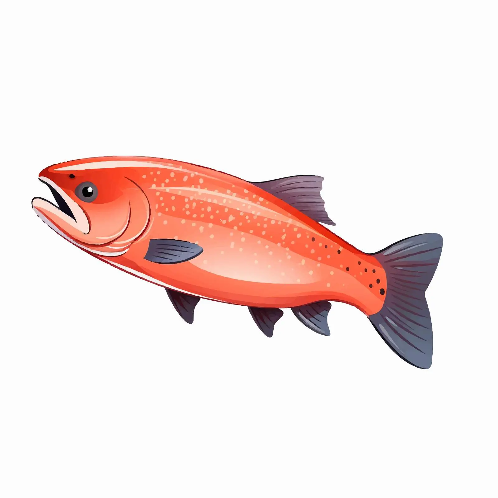 Salmon Fish Vector Illustration on White Background — free download from Dotvec