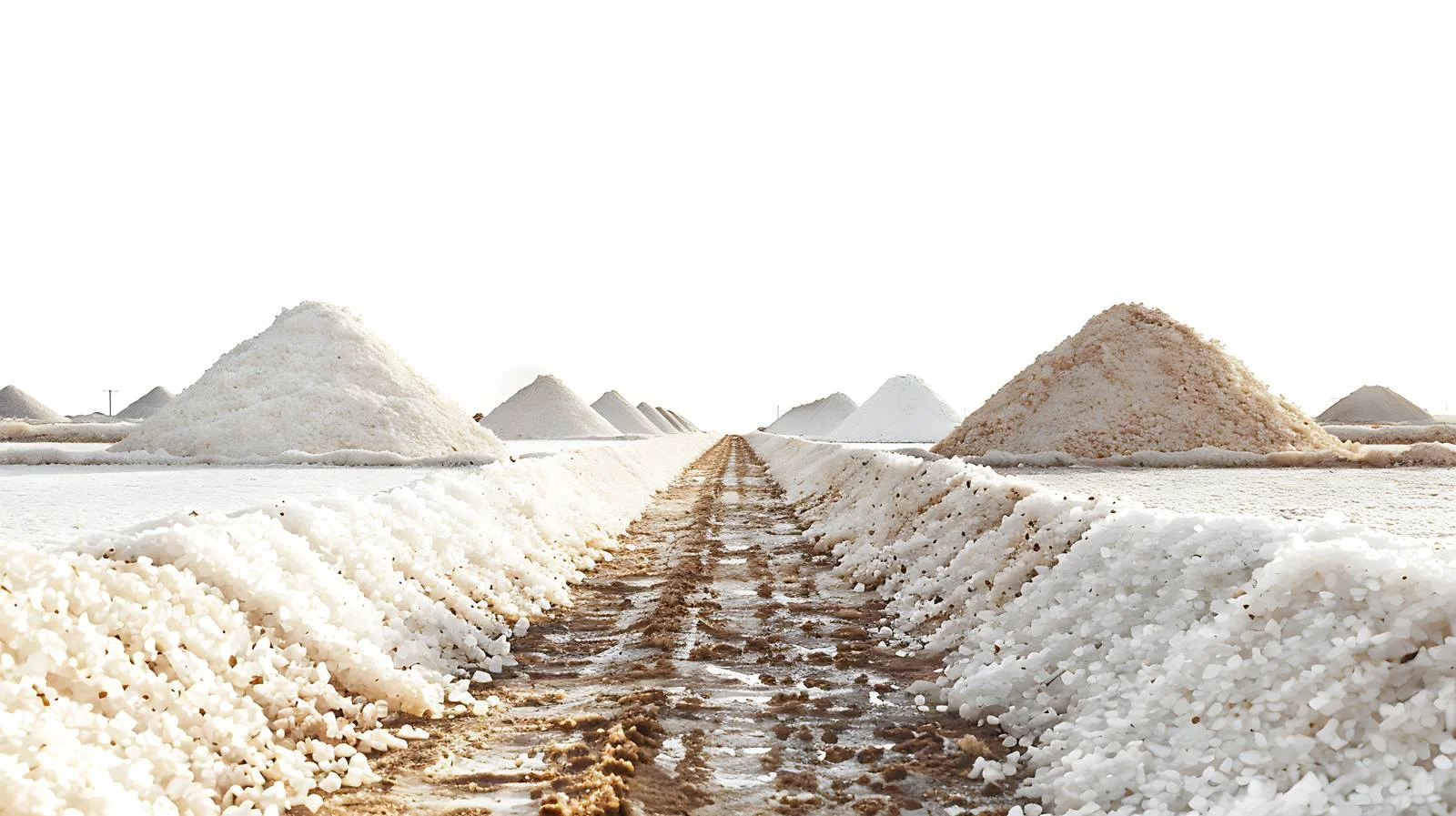 Salt Field Scenery on White Background — free download from Dotvec