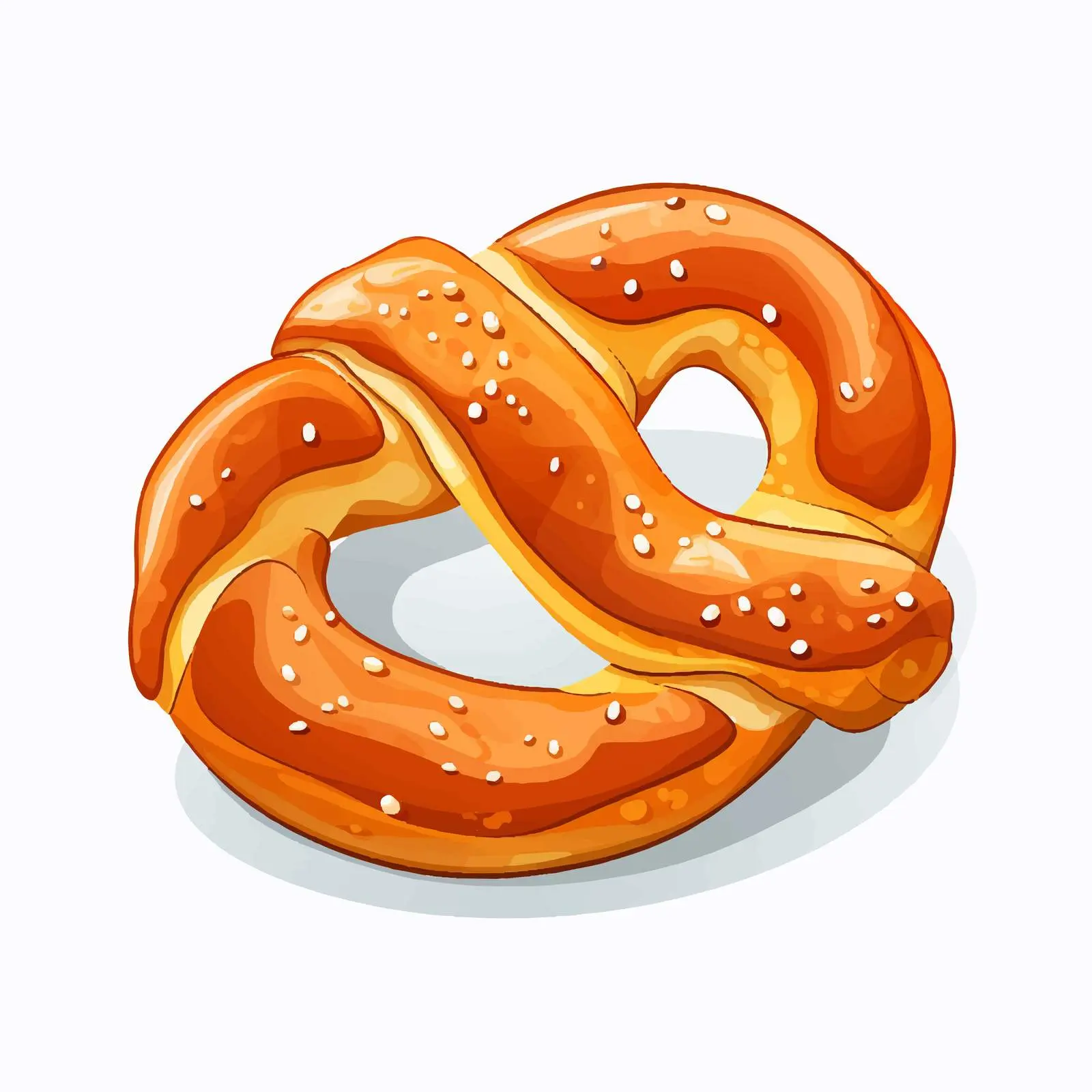 Salted Pretzel Bread Vector Illustration – free food display image from Dotvec