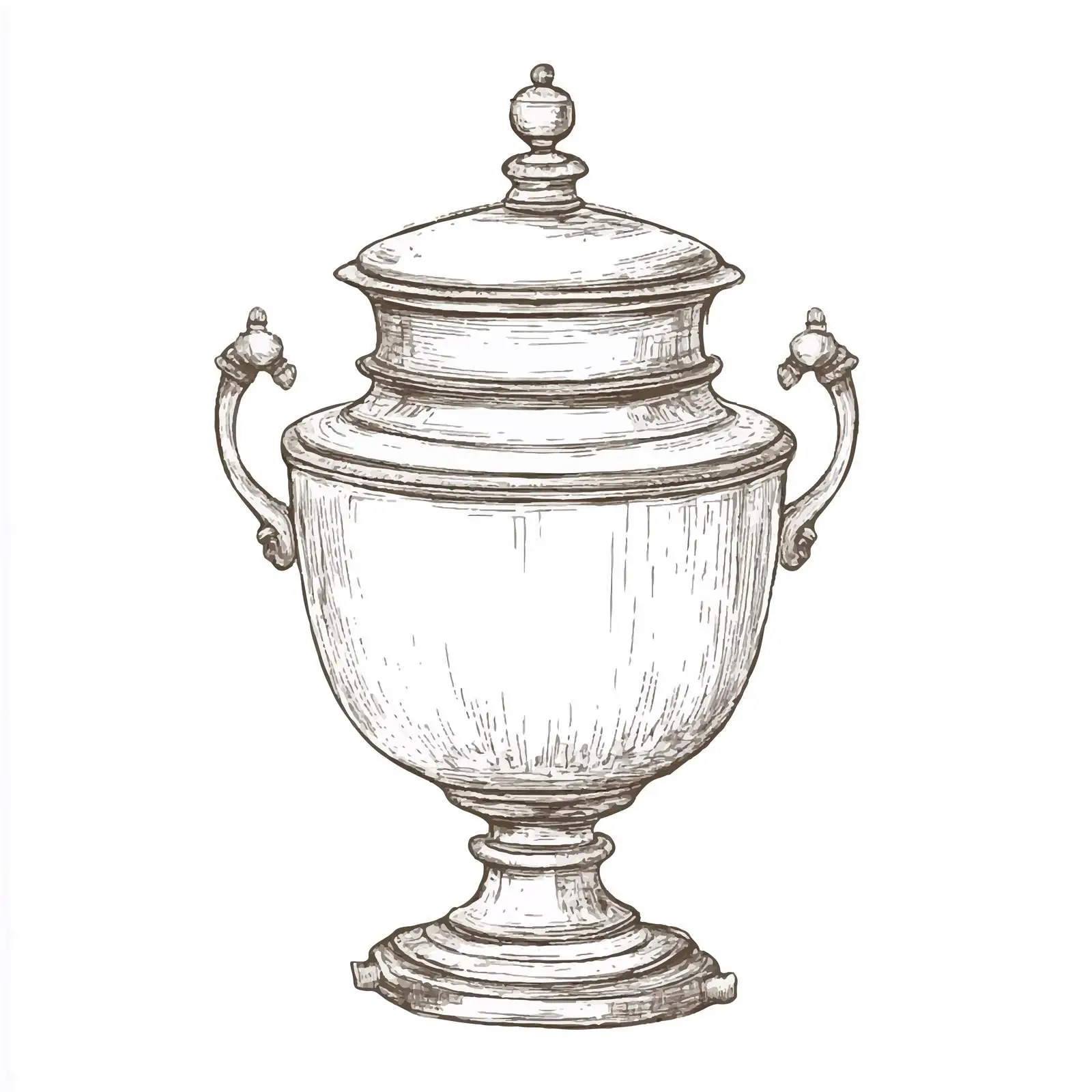 Sketch Style Samovar Illustration on White Background — free download from Dotvec