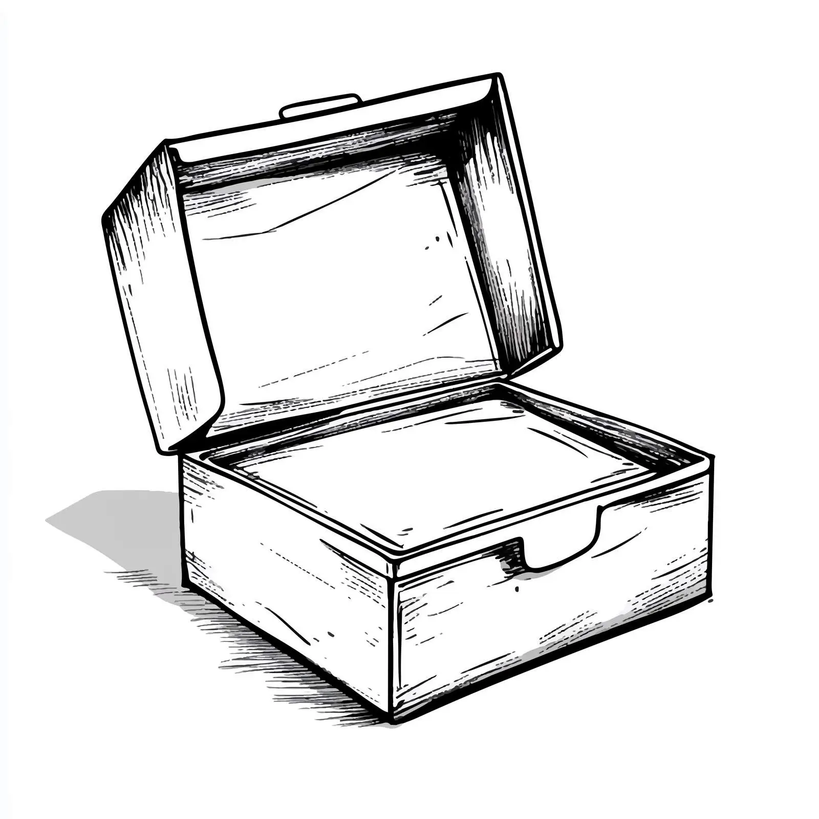 Black and White Cartoon Box Vector Illustration — free download from Dotvec