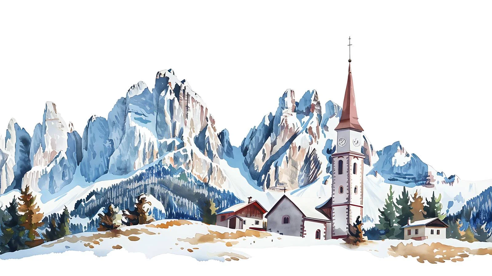 San Giacomo Church Amid Italian Dolomites — free download from Dotvec