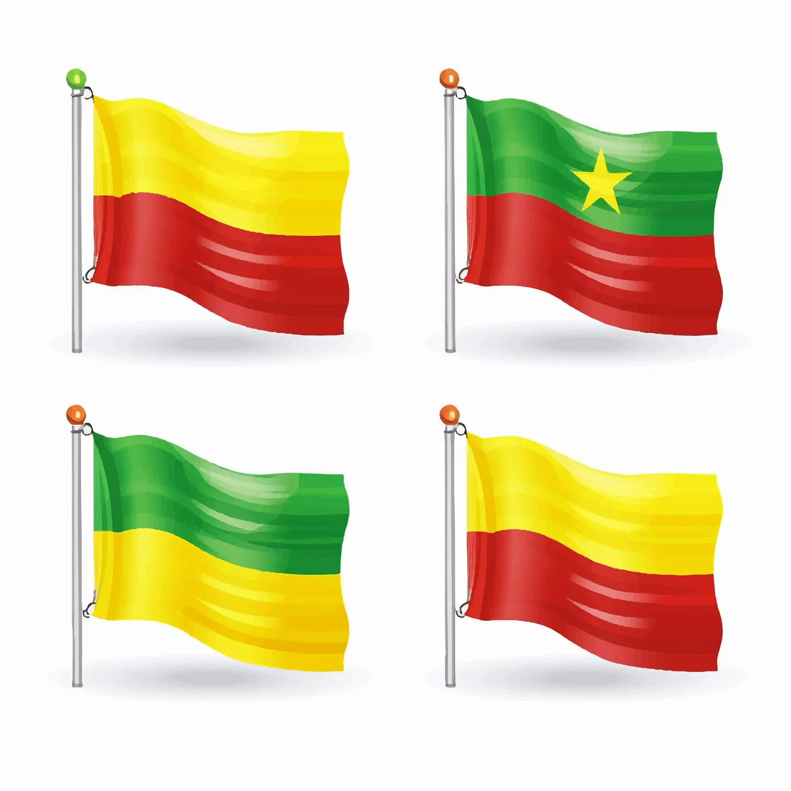 National Flag Colors Clip Art Set — free download from Dotvec