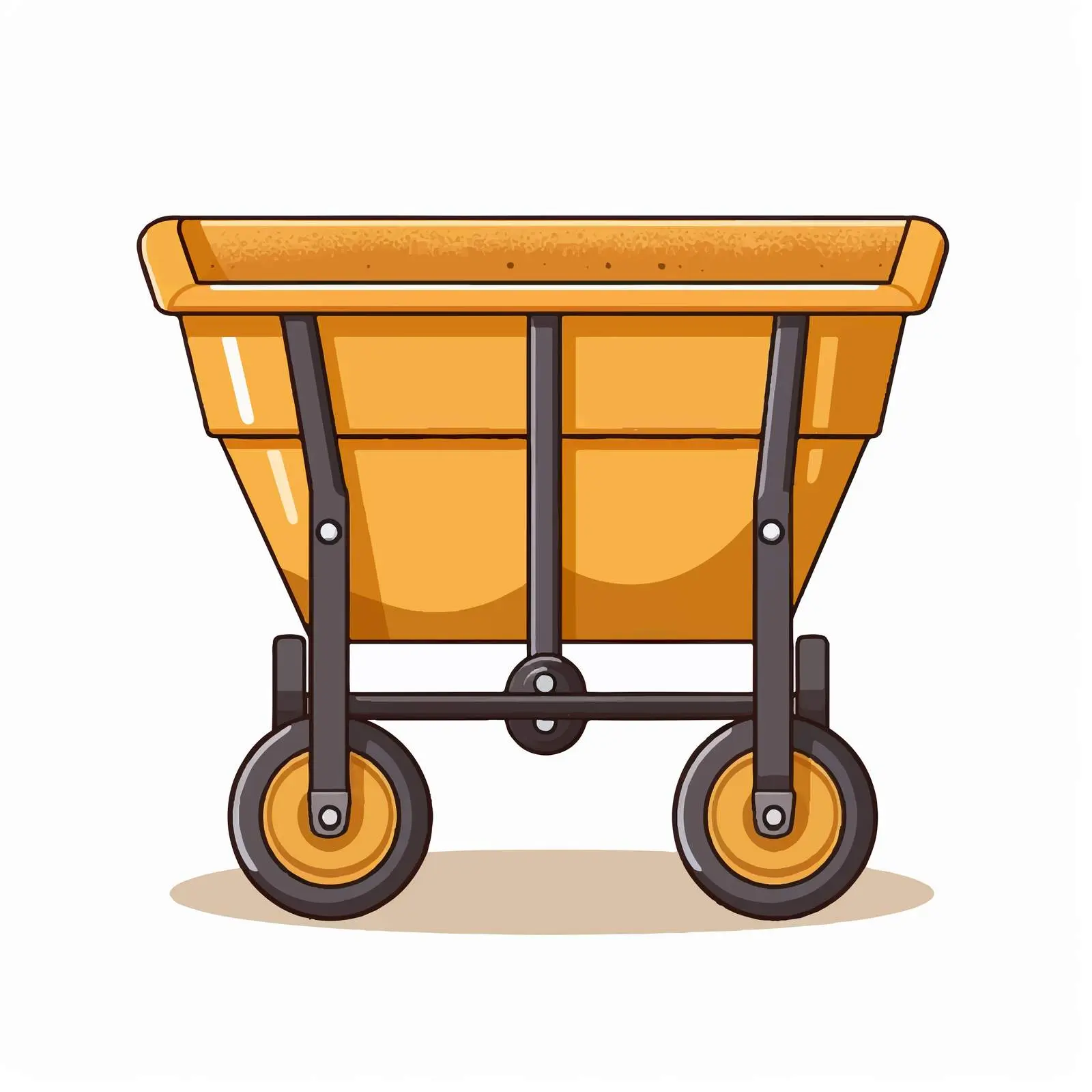 Sand Cart Vector Illustration on White Background – free transportation vector image from Dotvec
