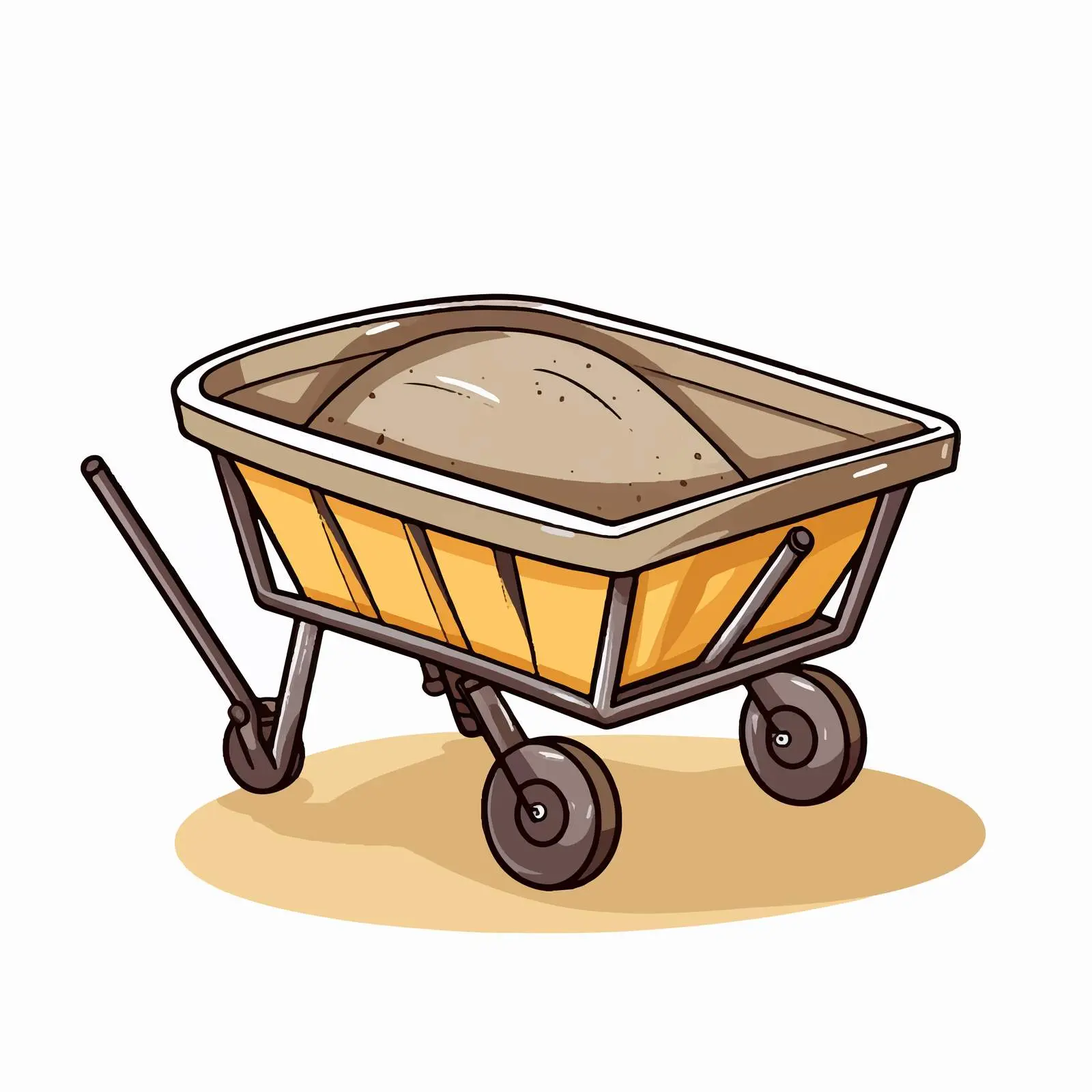 Sand Cart Vector Illustration on White Background — free download from Dotvec