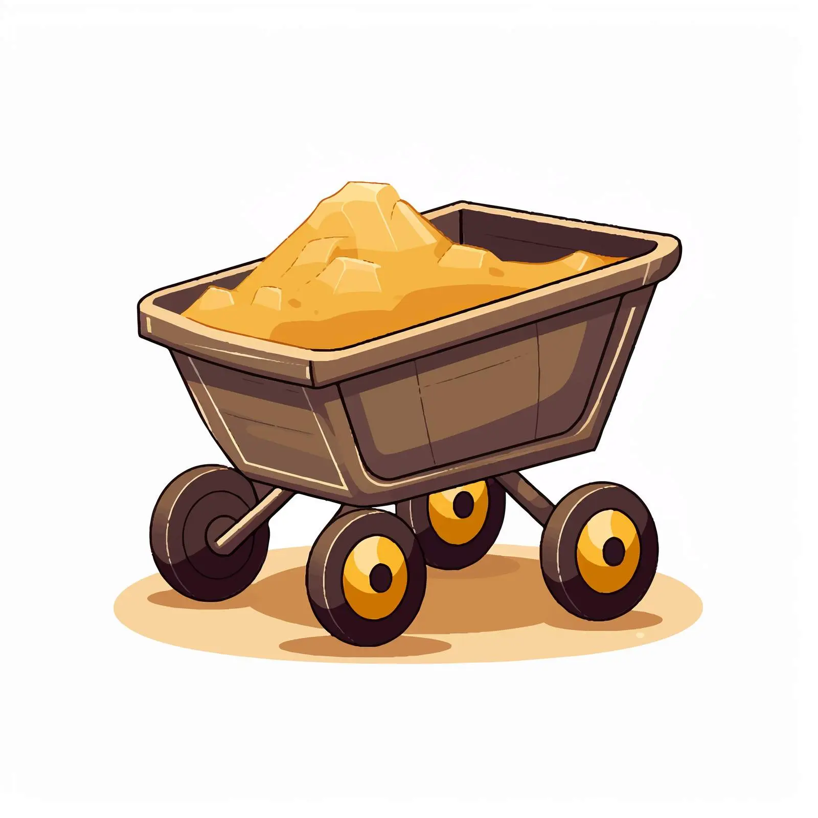 Vector Illustration of Sand Cart on White Background — free download from Dotvec