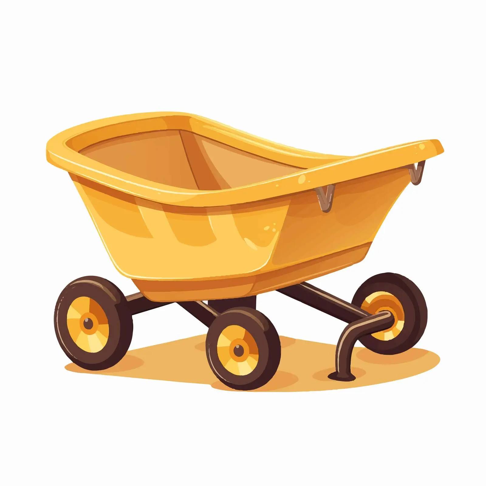 Sand Cart Vector Illustration on White Background – free transportation vector image from Dotvec