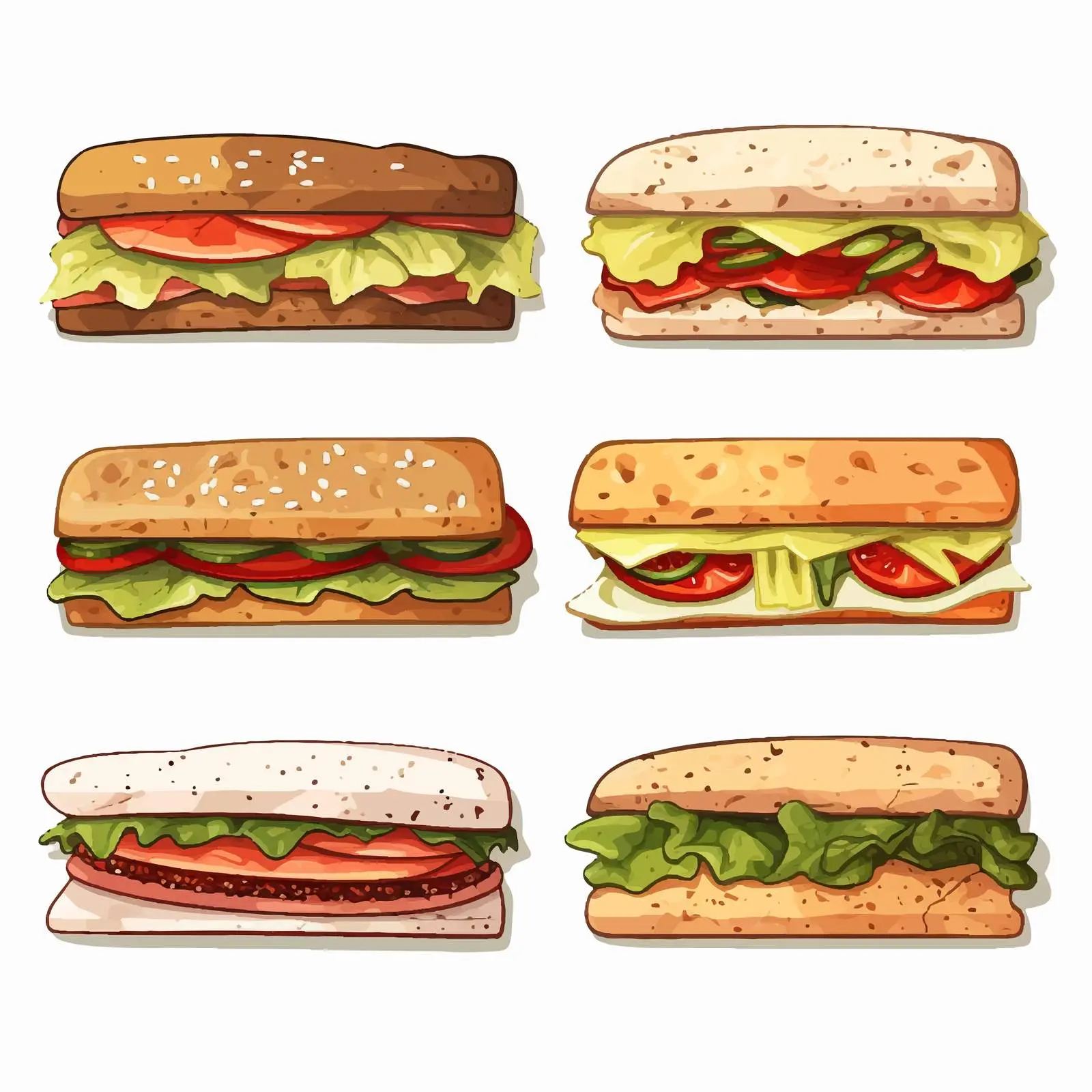 Isolated Sandwich Line Vector Illustration — free download from Dotvec