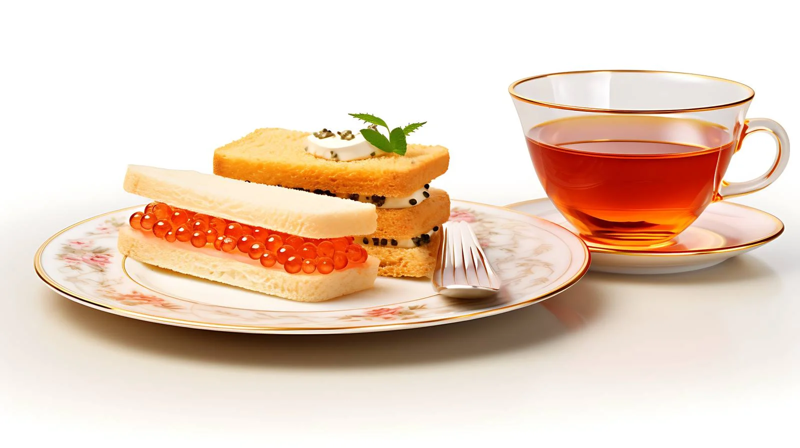 Exquisite Sandwich with Butter and Caviar — free download from Dotvec