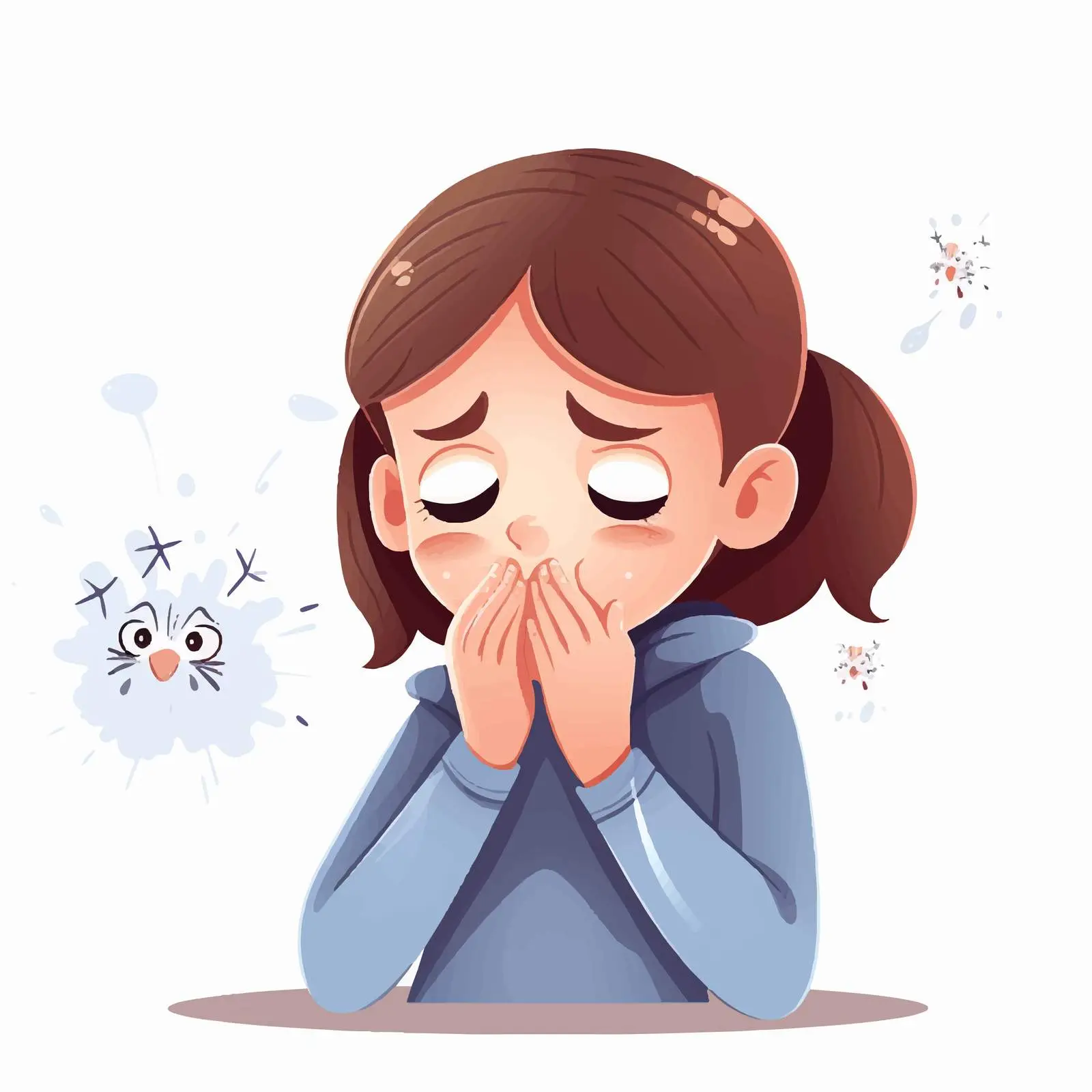 Girl Observing Friend in Vector Design — free download from Dotvec