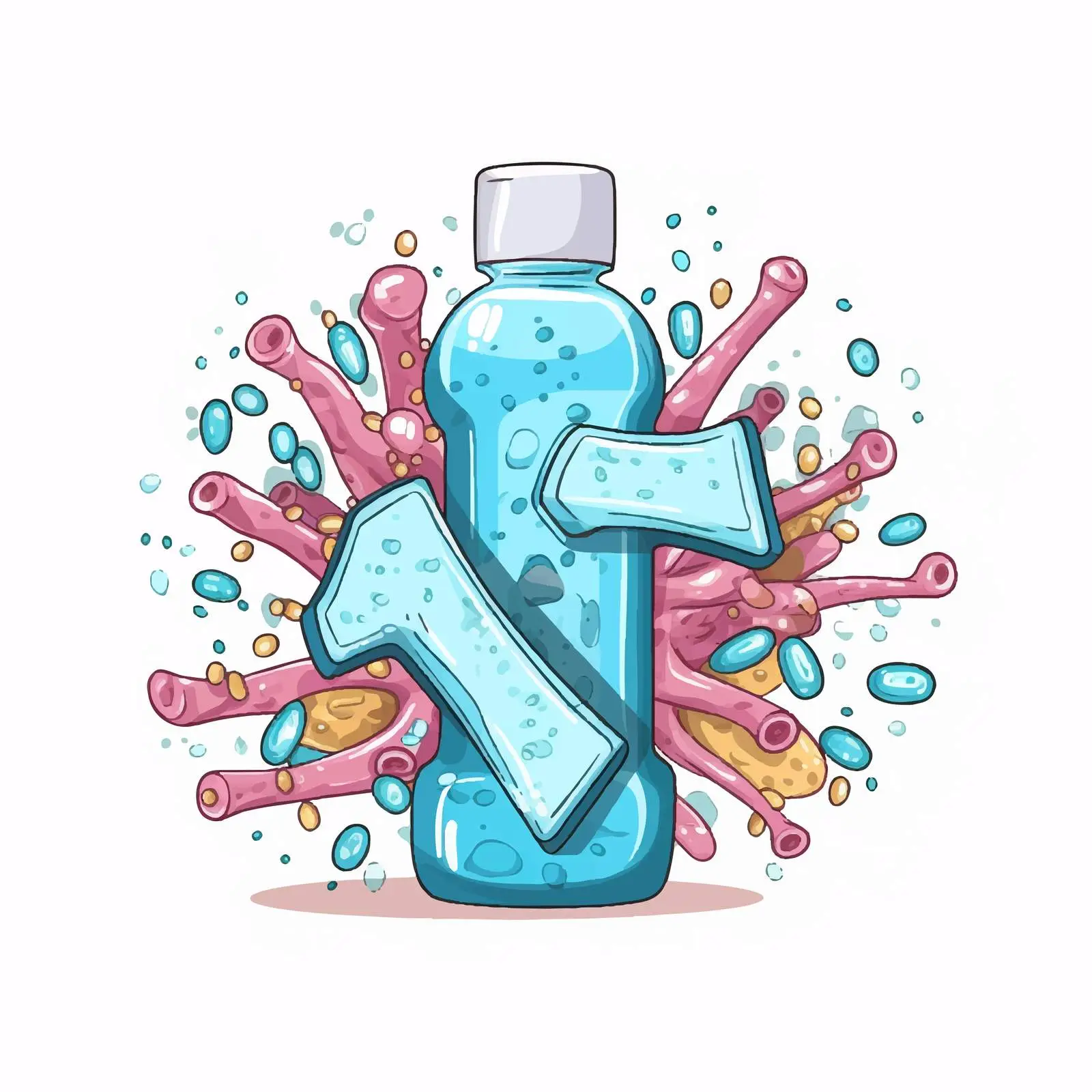 Cartoon Style Hand Sanitizing Illustration — free download from Dotvec