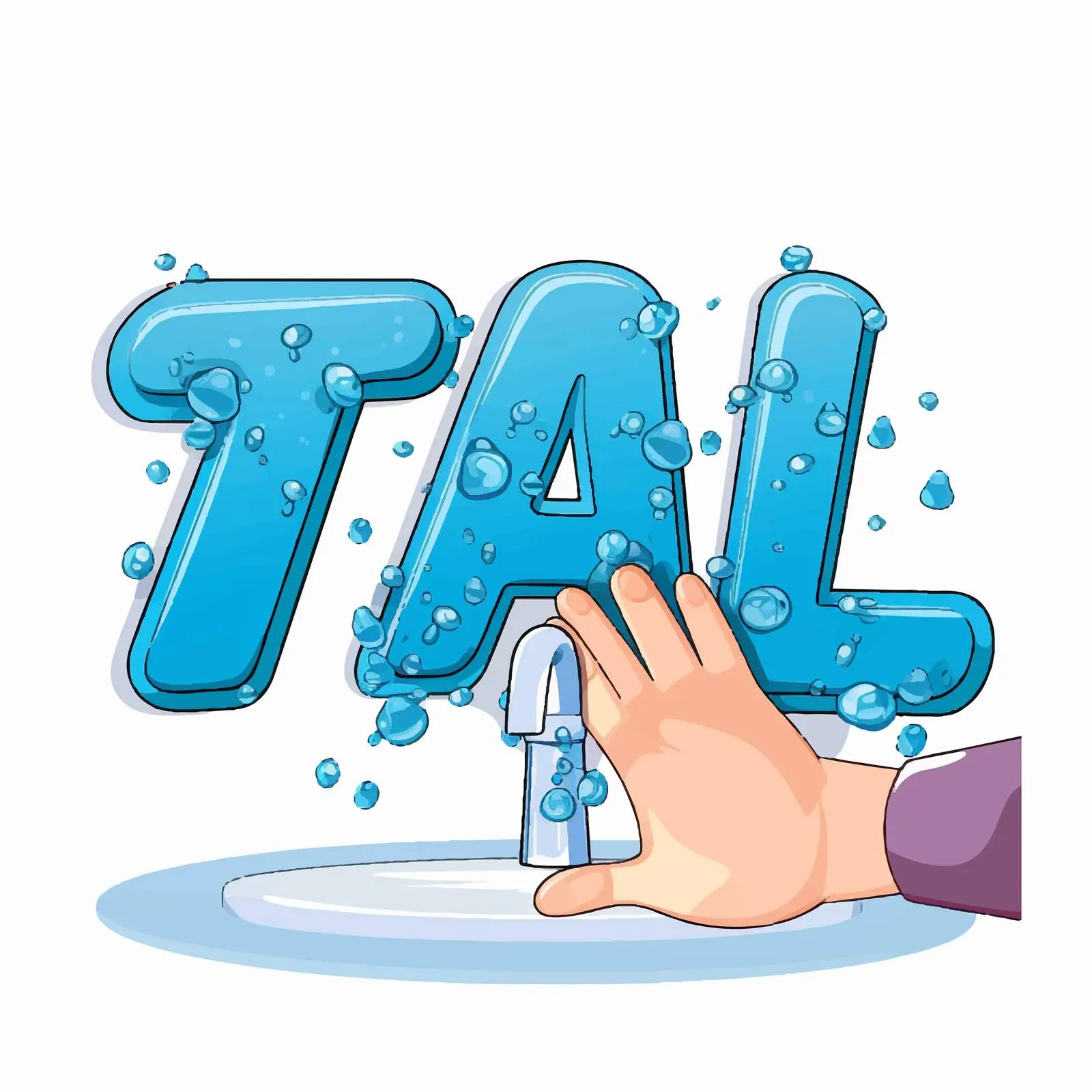 Cartoon Style Hand Washing Sanitization Illustration — free download from Dotvec