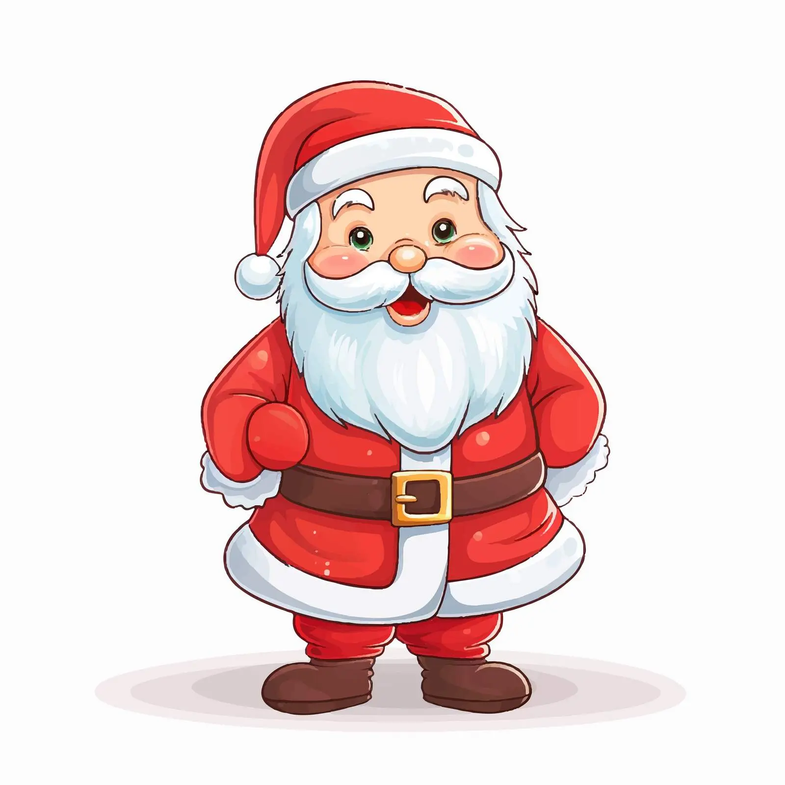 Santa Claus Cartoon Christmas Card Vector Illustration — free download from Dotvec
