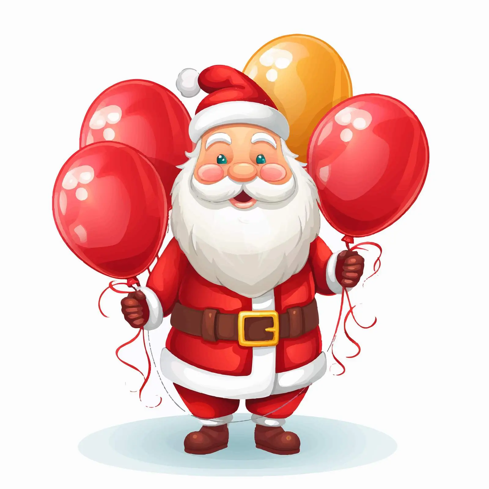Santa Claus with Balloons Vector Illustration — free download from Dotvec
