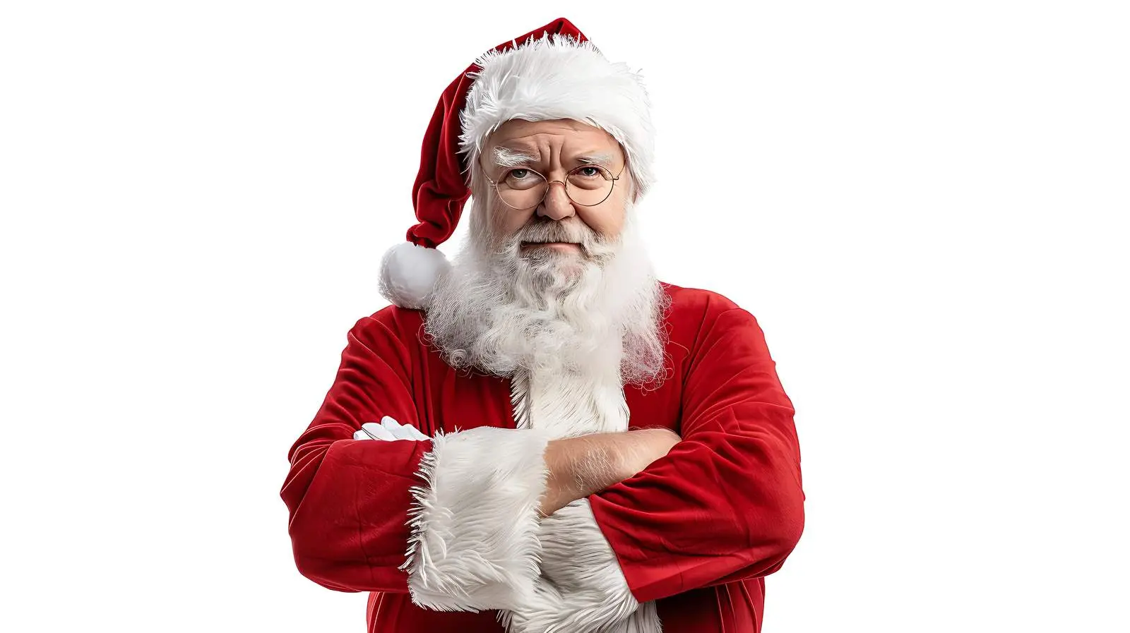 Santa Claus Standing Isolated on White Background – free icon image from Dotvec