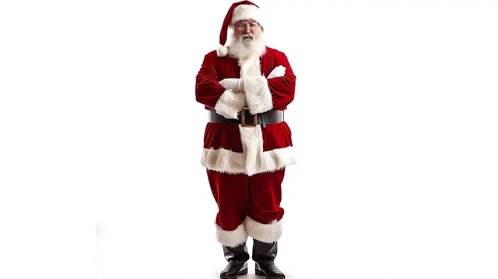 Santa Claus Standing Isolated on White Background – free icon image from Dotvec