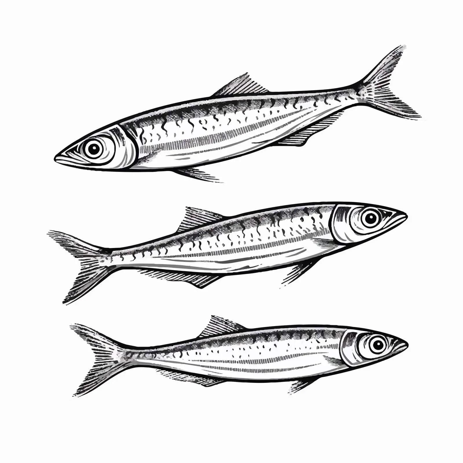 Sardine Fish Vector Illustration on White Background — free download from Dotvec