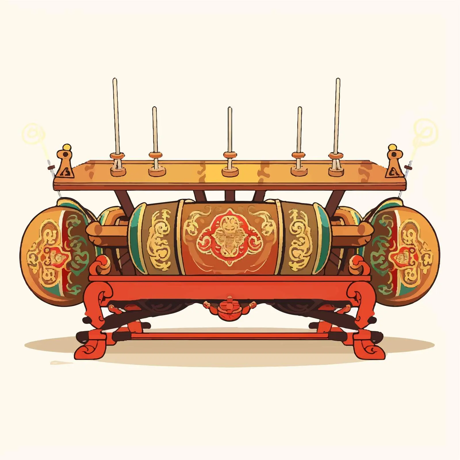 Saron Gamelan Vector Illustration on White Background — free download from Dotvec