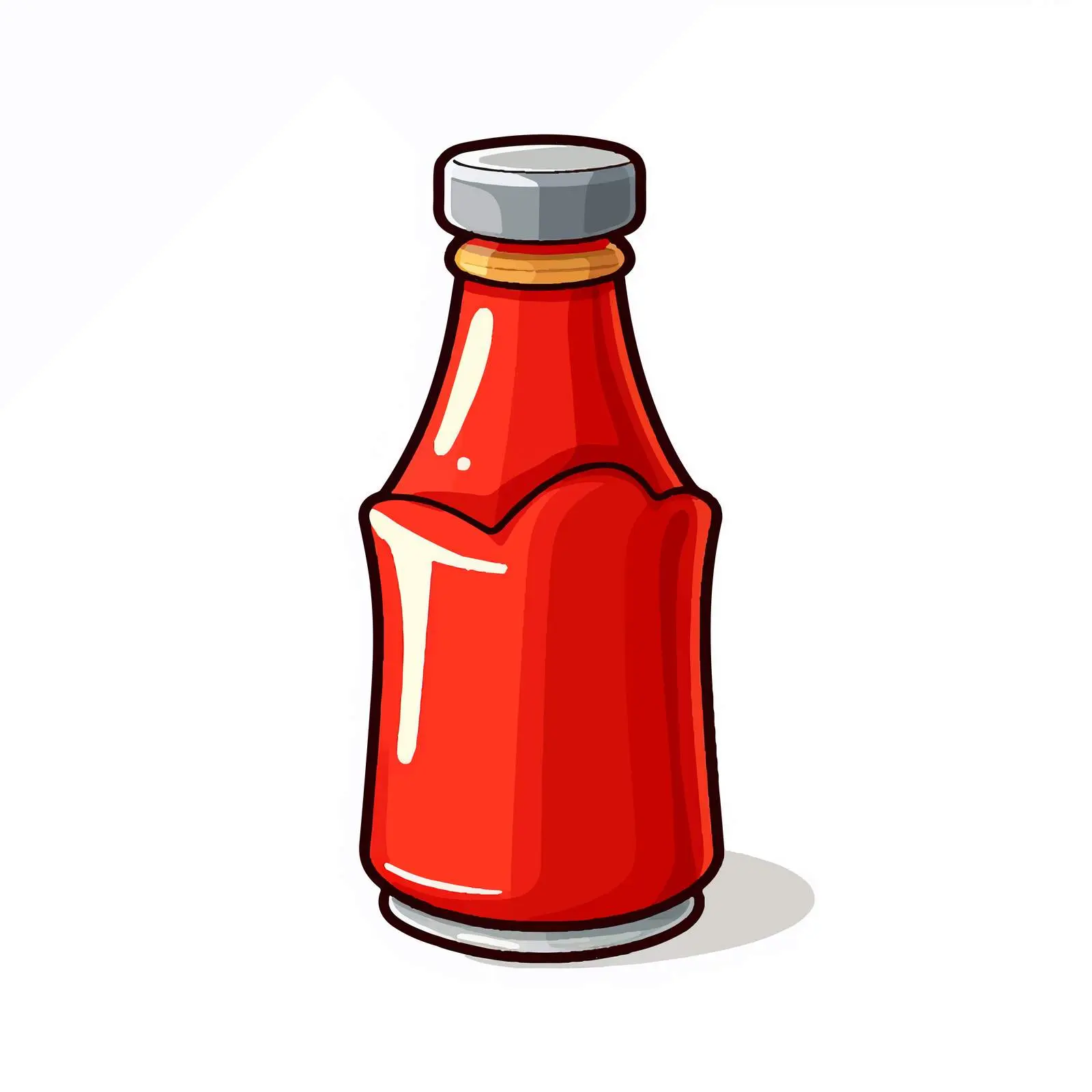 Isolated Cartoon Sauce Bottle Vector Illustration — free download from Dotvec