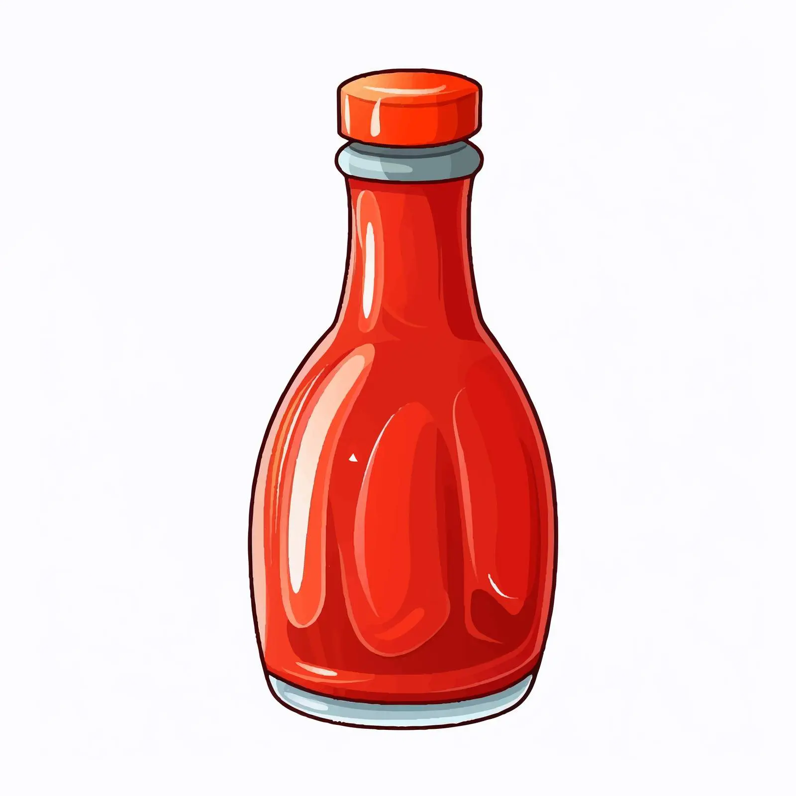 Isolated Cartoon Sauce Bottle Vector Illustration — free download from Dotvec