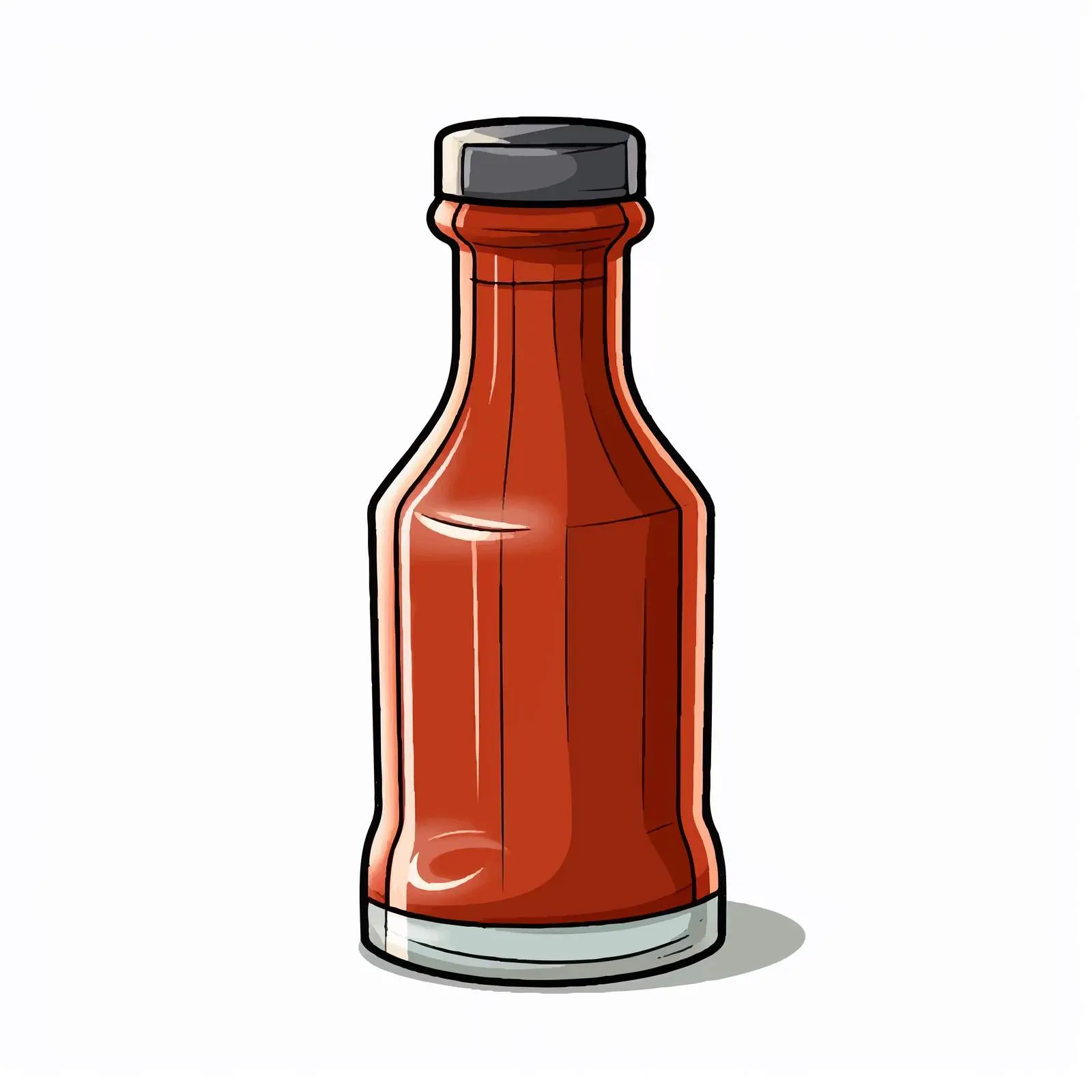Cartoon Sauce Bottle Icon Vector Illustration – free bottle design image from Dotvec