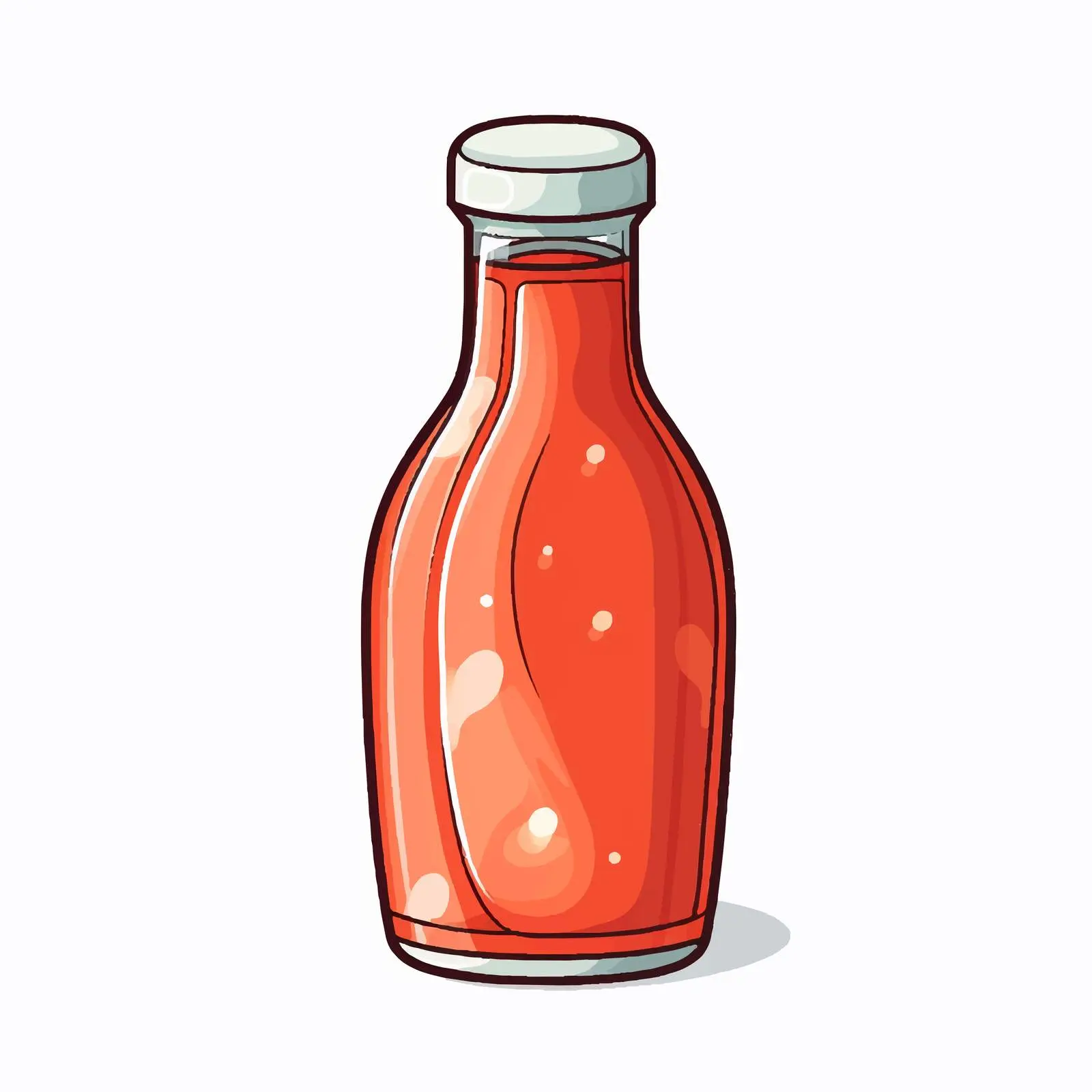 Sauce Bottle Vector Illustration on White Background — free download from Dotvec